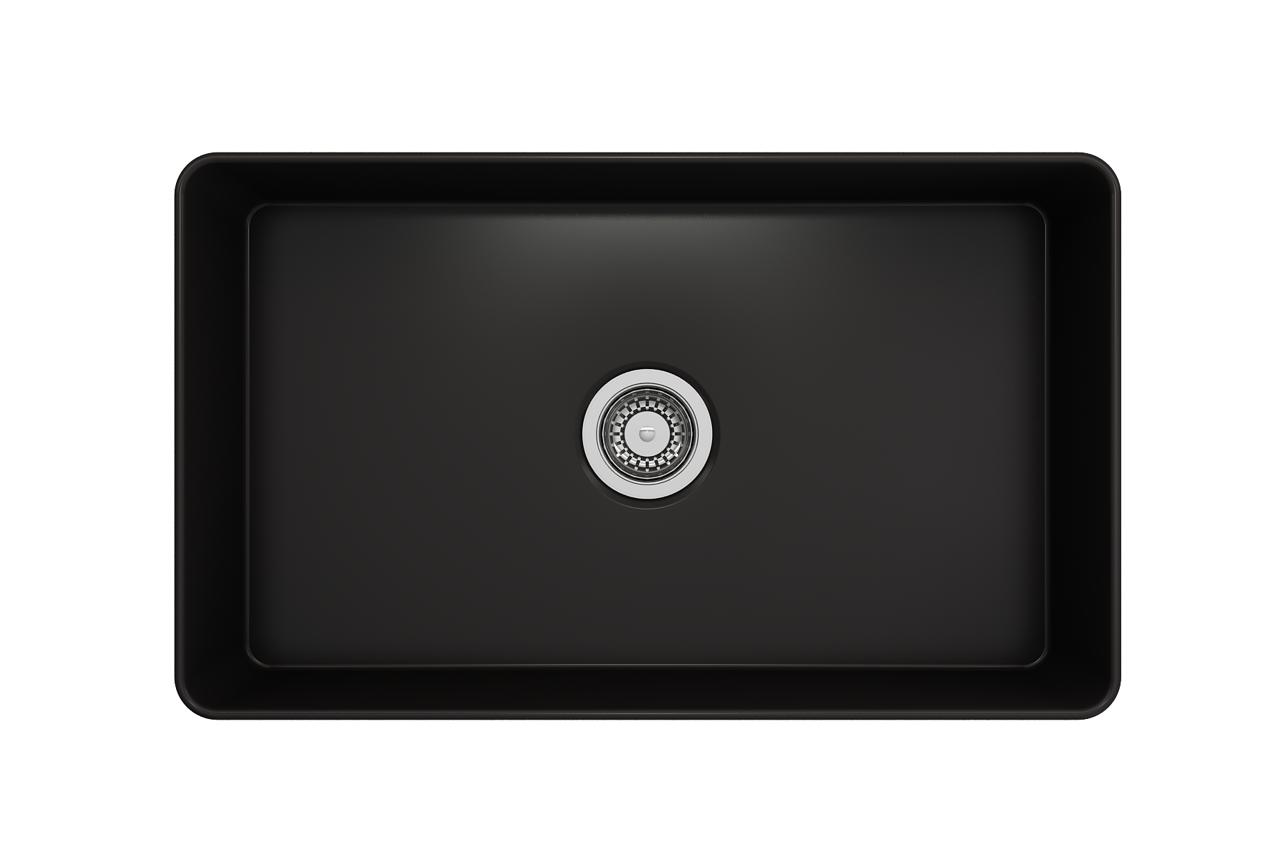 BOCCHI Aderci Ultra-Slim 30" Fireclay Farmhouse Sink, Matte Black, 1481-004-0120