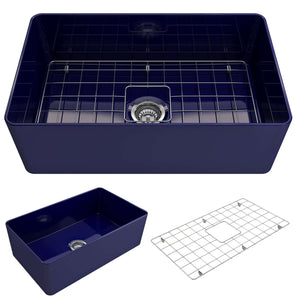 Alternate Image for BOCCHI Aderci Ultra-Slim 30" Fireclay Farmhouse Sink, Sapphire Blue, 1481-010-0120