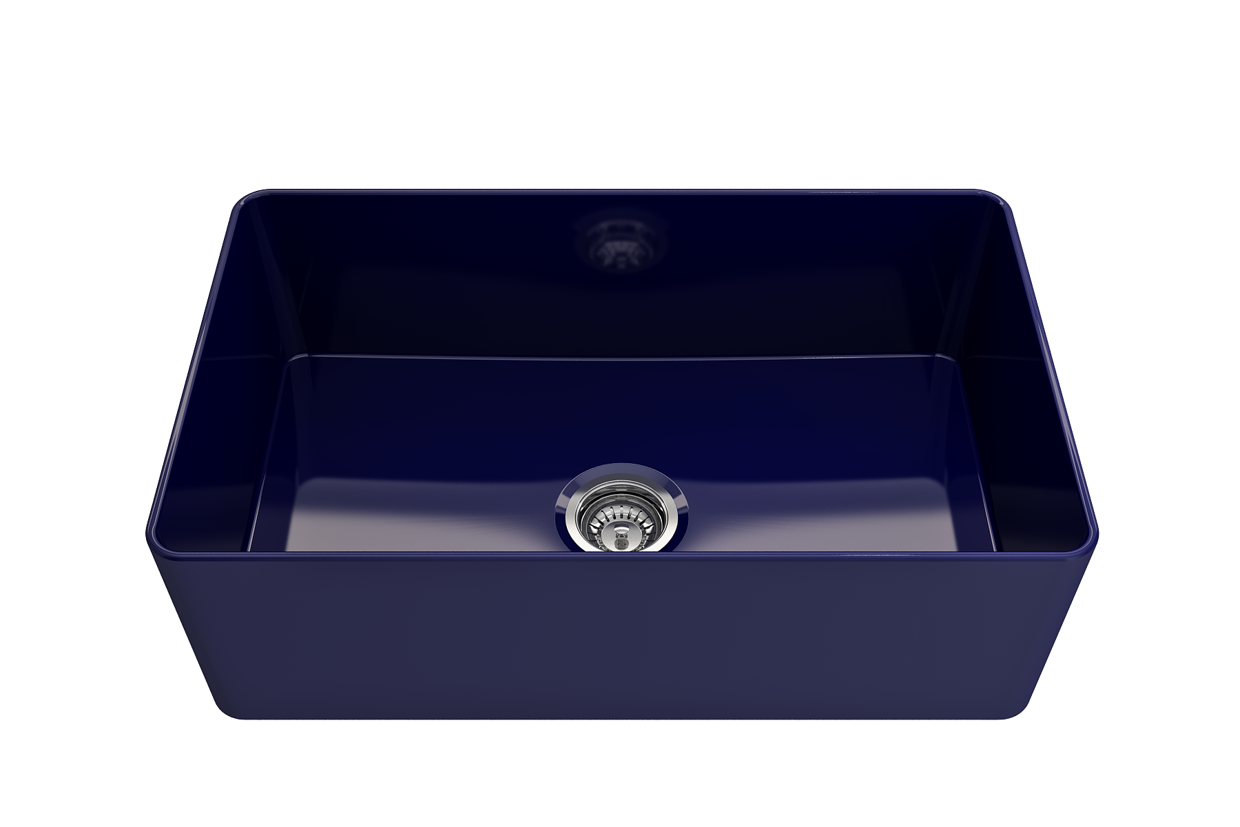 BOCCHI Aderci Ultra-Slim 30" Fireclay Farmhouse Sink, Sapphire Blue, 1481-010-0120