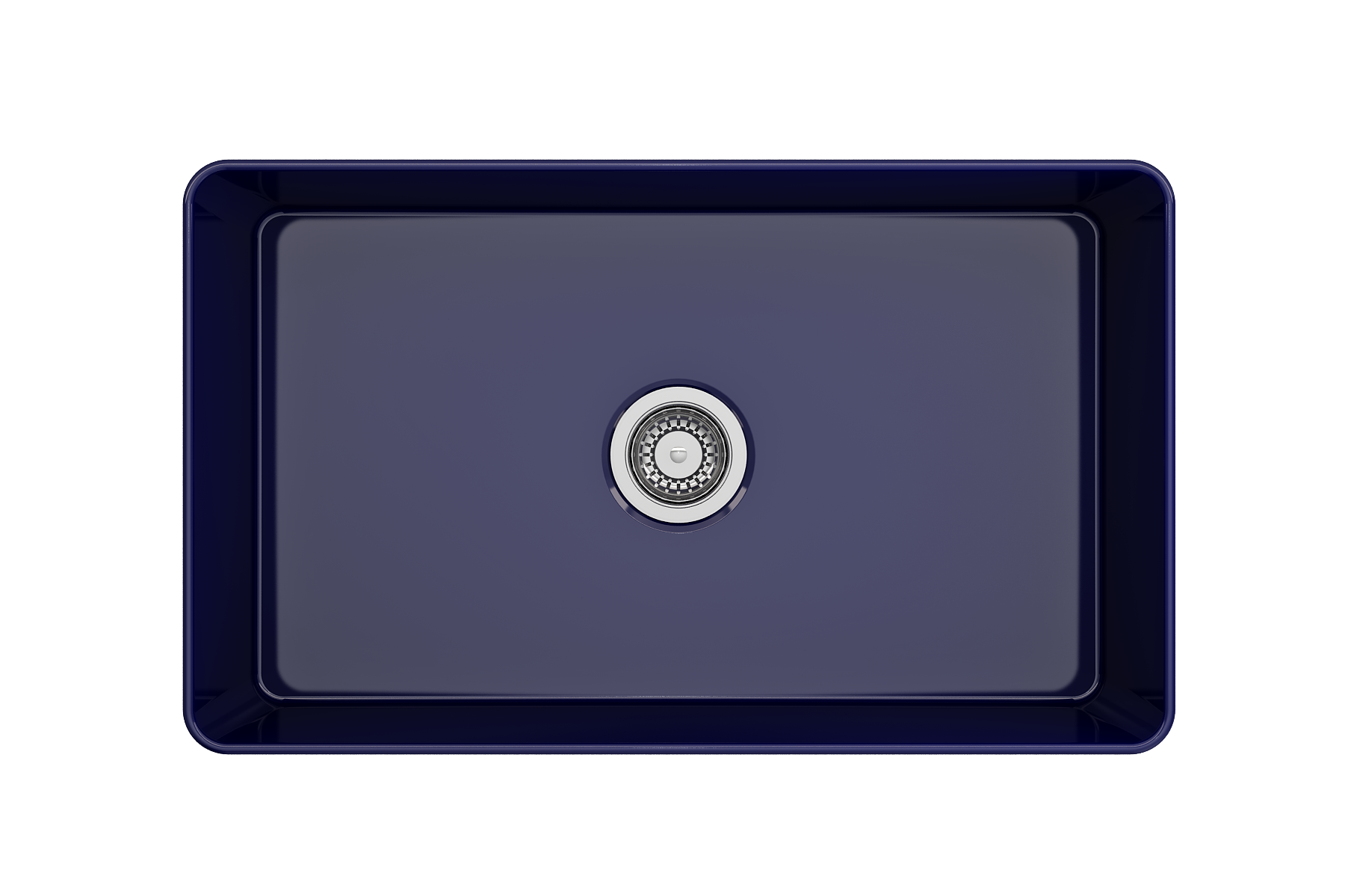 BOCCHI Aderci Ultra-Slim 30" Fireclay Farmhouse Sink, Sapphire Blue, 1481-010-0120