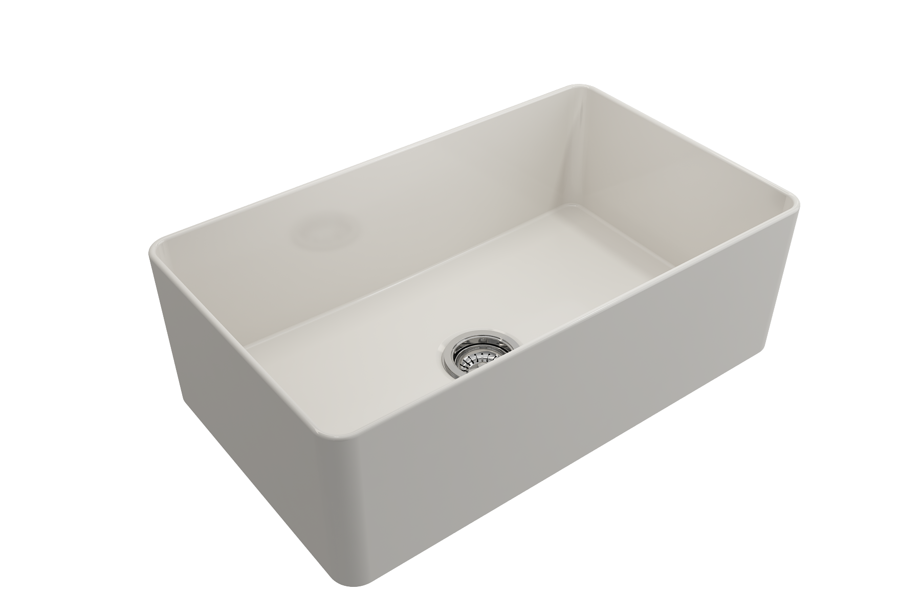 BOCCHI Aderci Ultra-Slim 30" Fireclay Farmhouse Sink, Biscuit, 1481-014-0120