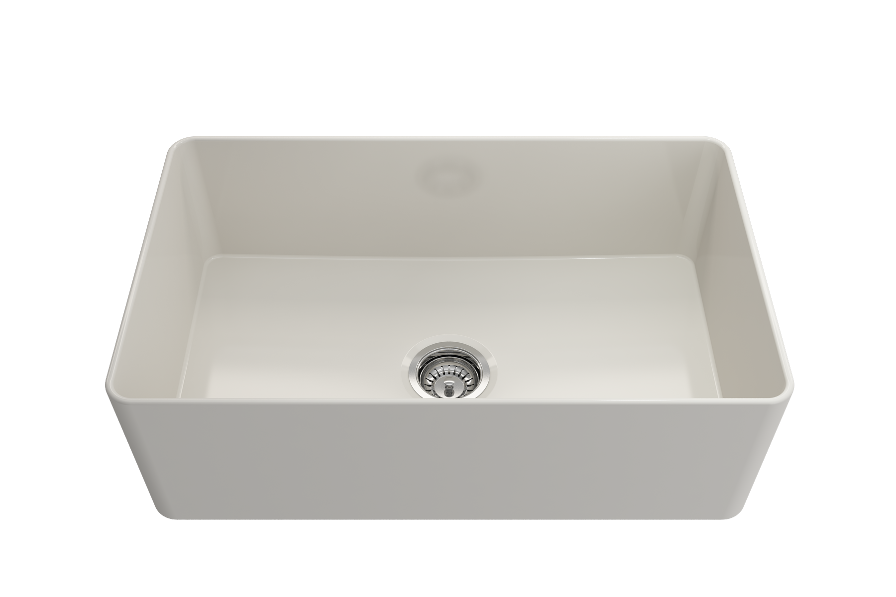 BOCCHI Aderci Ultra-Slim 30" Fireclay Farmhouse Sink, Biscuit, 1481-014-0120