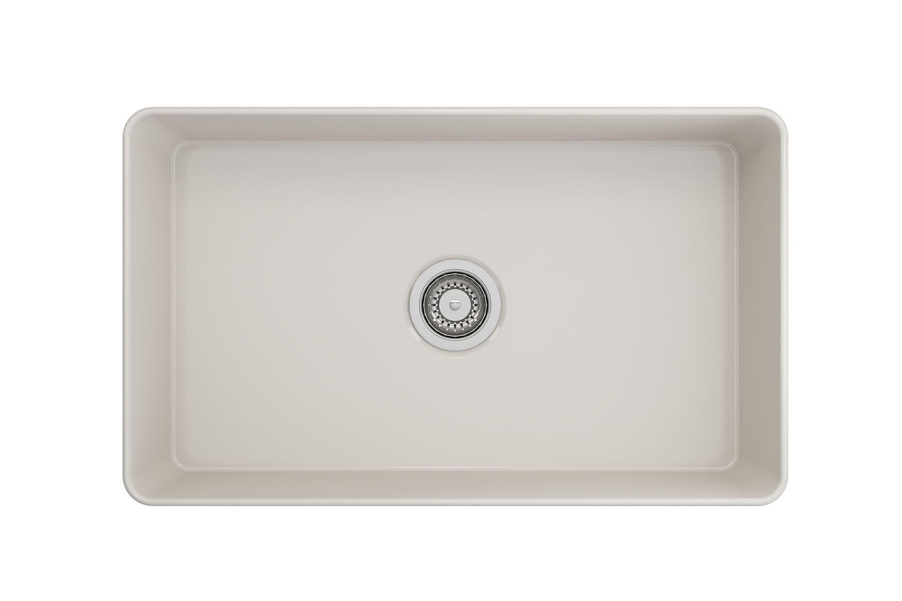BOCCHI Aderci Ultra-Slim 30" Fireclay Farmhouse Sink, Biscuit, 1481-014-0120