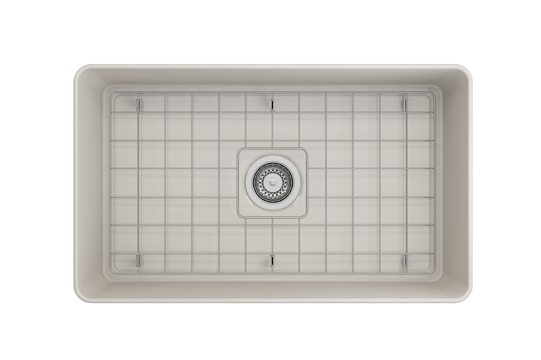 BOCCHI Aderci Ultra-Slim 30" Fireclay Farmhouse Sink, Biscuit, 1481-014-0120