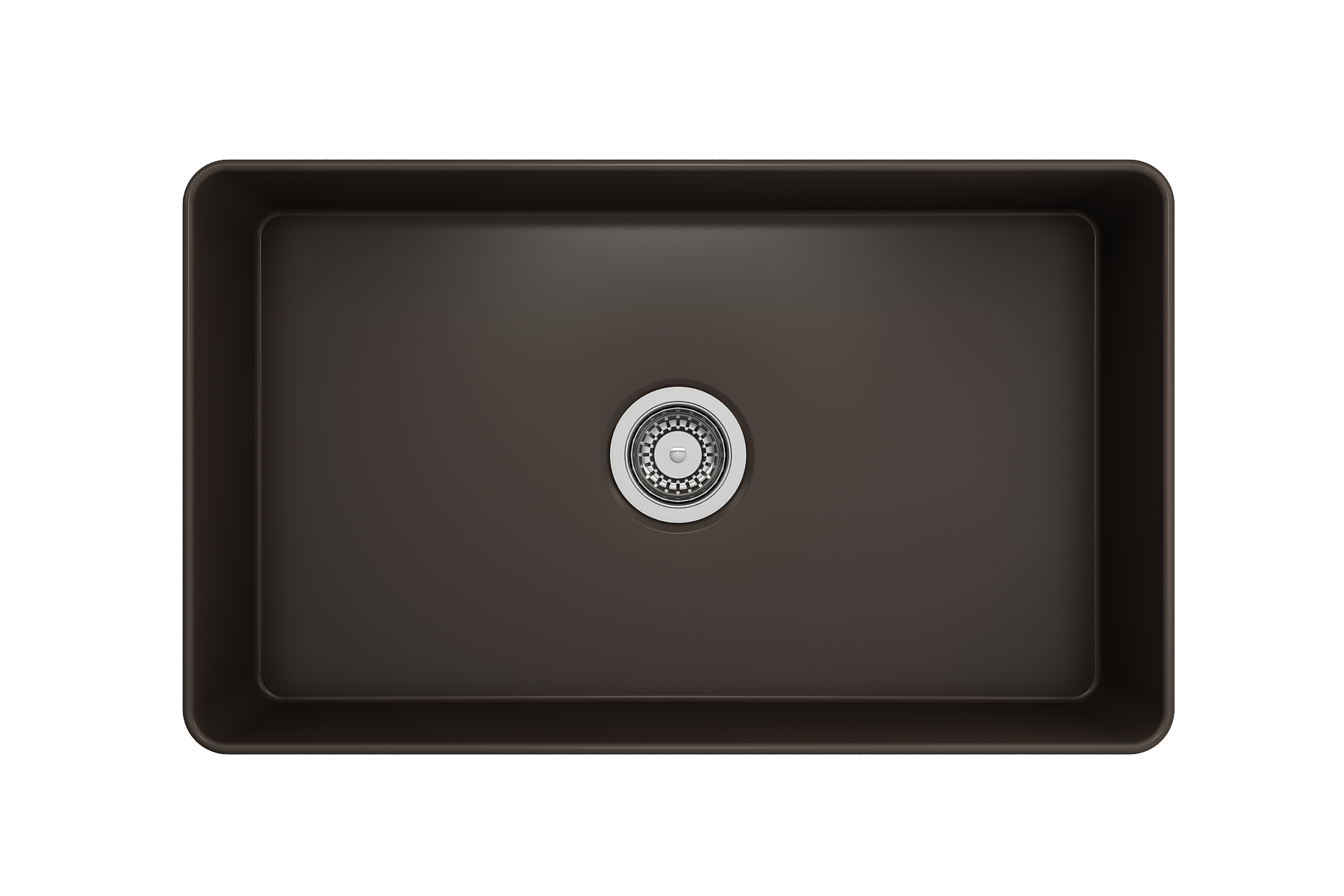 BOCCHI Aderci Ultra-Slim 30" Fireclay Farmhouse Sink, Matte Brown, 1481-025-0120