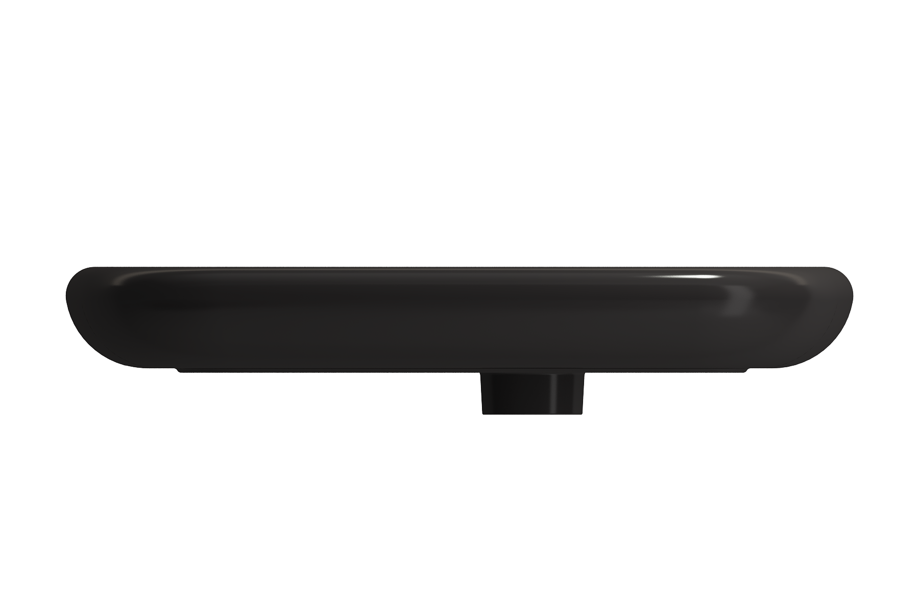 BOCCHI Fenice 22" Rectangle Vessel Fireclay Bathroom Sink, Matte Black, Single Faucet Hole, 1489-004-0126