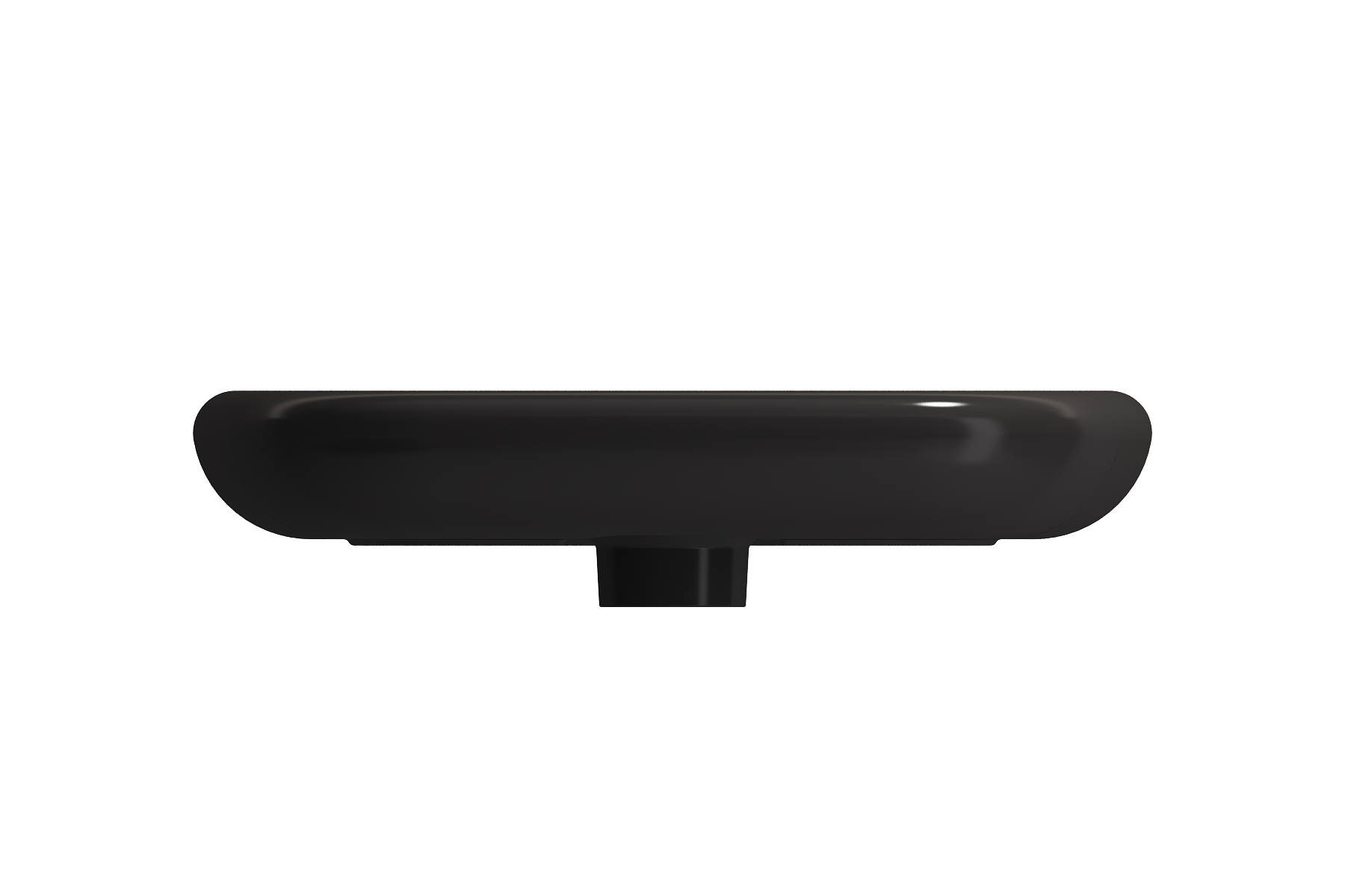 BOCCHI Fenice 22" Rectangle Vessel Fireclay Bathroom Sink, Matte Black, Single Faucet Hole, 1489-004-0126
