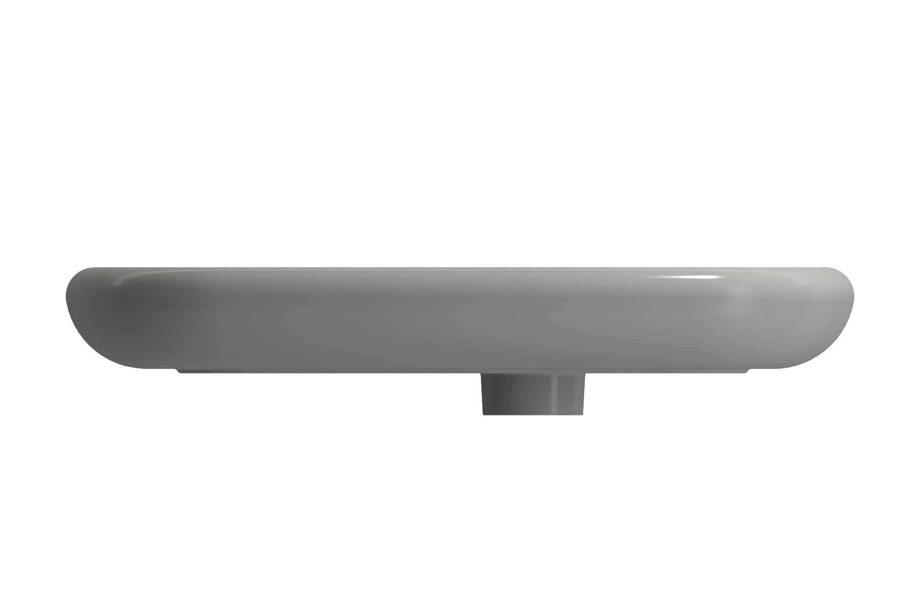 BOCCHI Fenice 22" Rectangle Vessel Fireclay Bathroom Sink, Matte Gray, Single Faucet Hole, 1489-006-0126