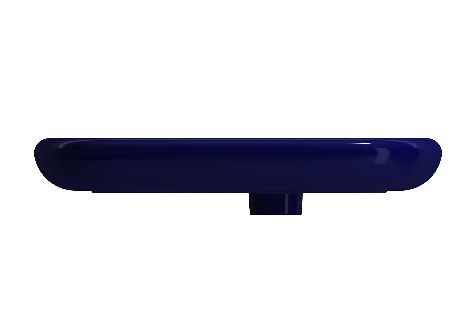 BOCCHI Fenice 22" Rectangle Vessel Fireclay Bathroom Sink, Sapphire Blue, Single Faucet Hole, 1489-010-0126