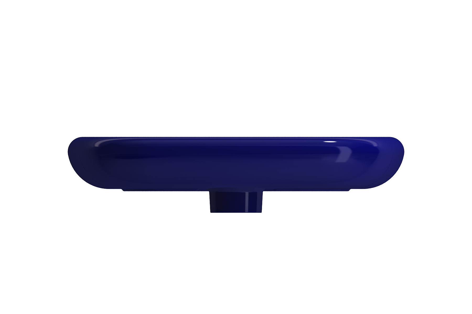 BOCCHI Fenice 22" Rectangle Vessel Fireclay Bathroom Sink, Sapphire Blue, Single Faucet Hole, 1489-010-0126