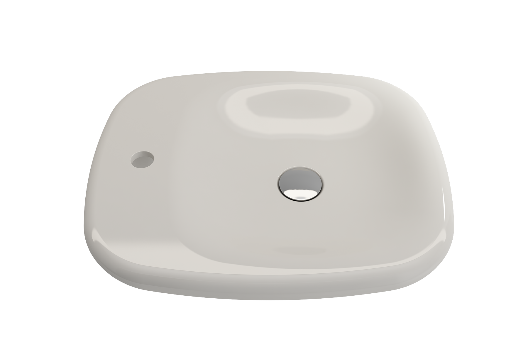 Alternate Image for BOCCHI Fenice 22" Rectangle Vessel Fireclay Bathroom Sink, Biscuit, Single Faucet Hole, 1489-014-0126