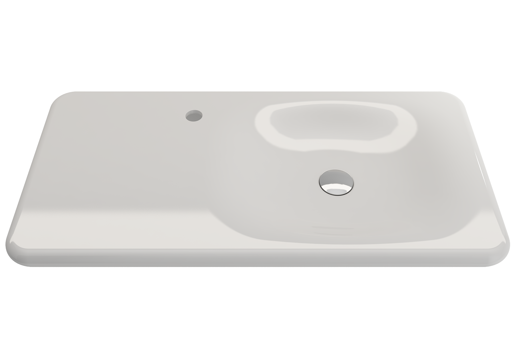 BOCCHI Fenice 36" Rectangle Wallmount Fireclay Bathroom Sink, White, Single Faucet Hole, 1490-001-0126