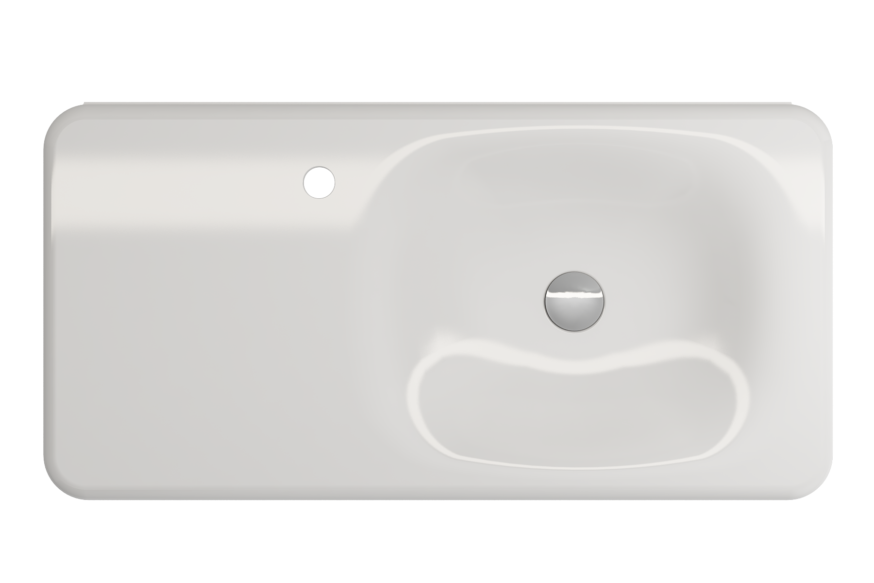 BOCCHI Fenice 36" Rectangle Wallmount Fireclay Bathroom Sink, White, Single Faucet Hole, 1490-001-0126