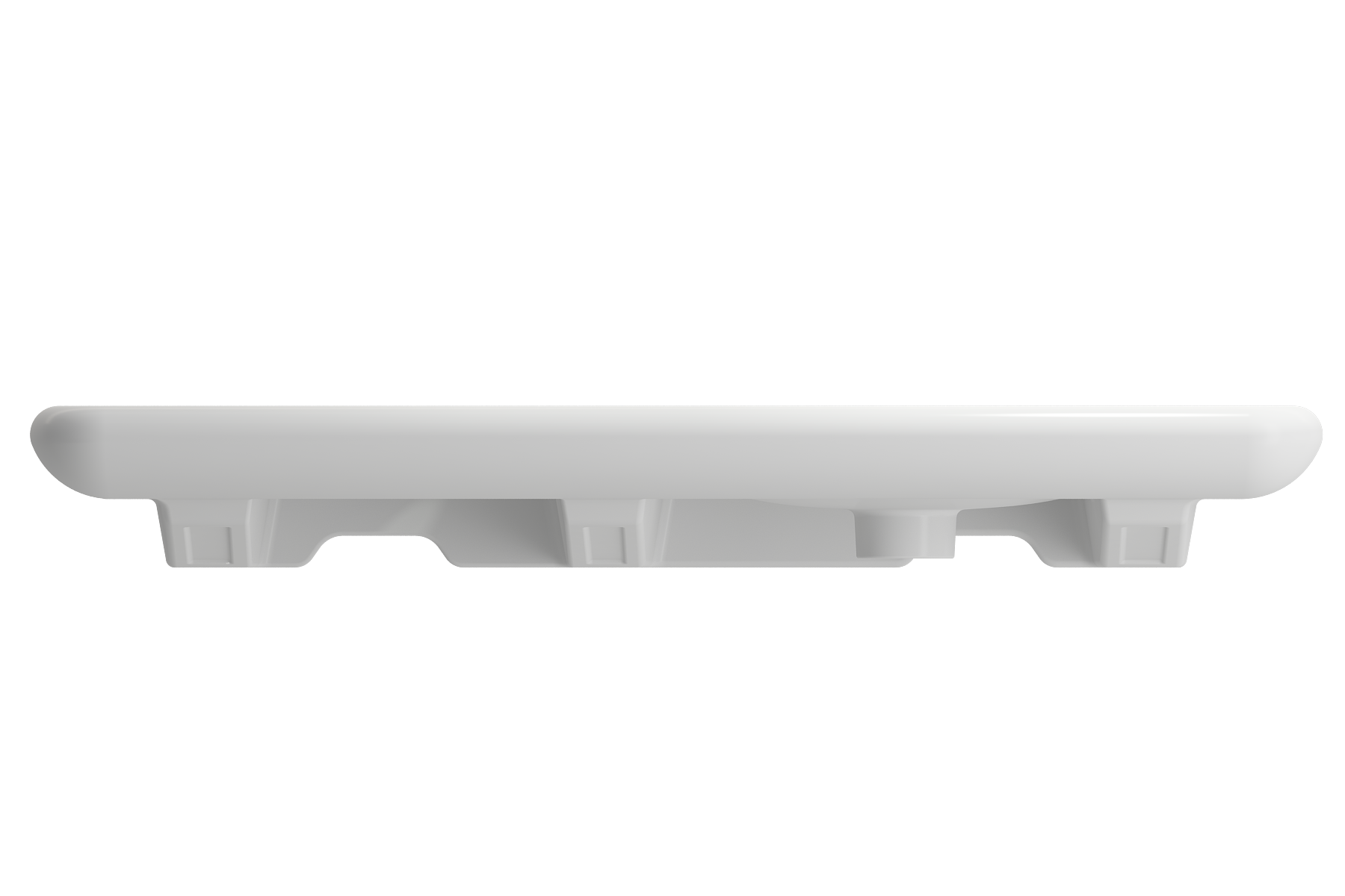 BOCCHI Fenice 36" Rectangle Wallmount Fireclay Bathroom Sink, Matte White, Single Faucet Hole, 1490-002-0126