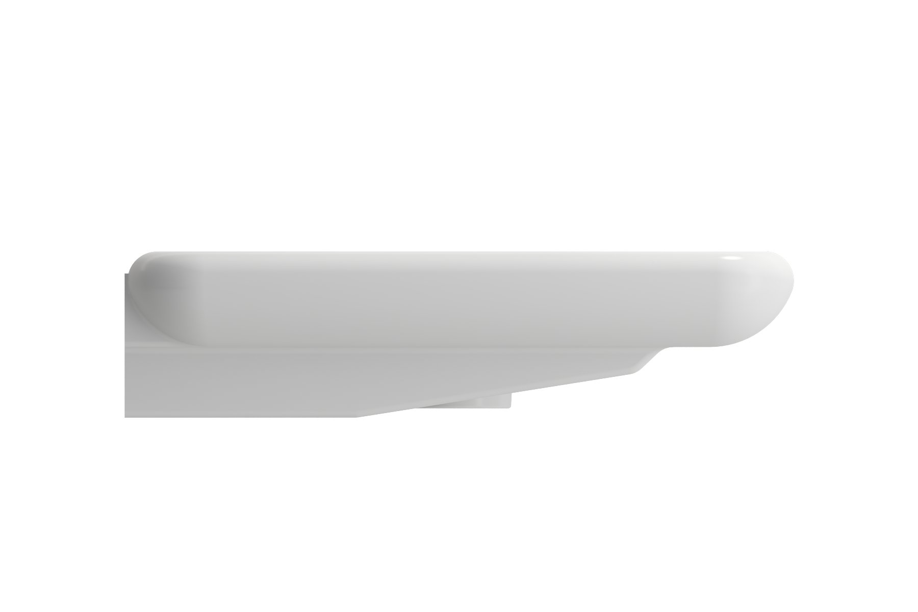 BOCCHI Fenice 36" Rectangle Wallmount Fireclay Bathroom Sink, Matte White, Single Faucet Hole, 1490-002-0126