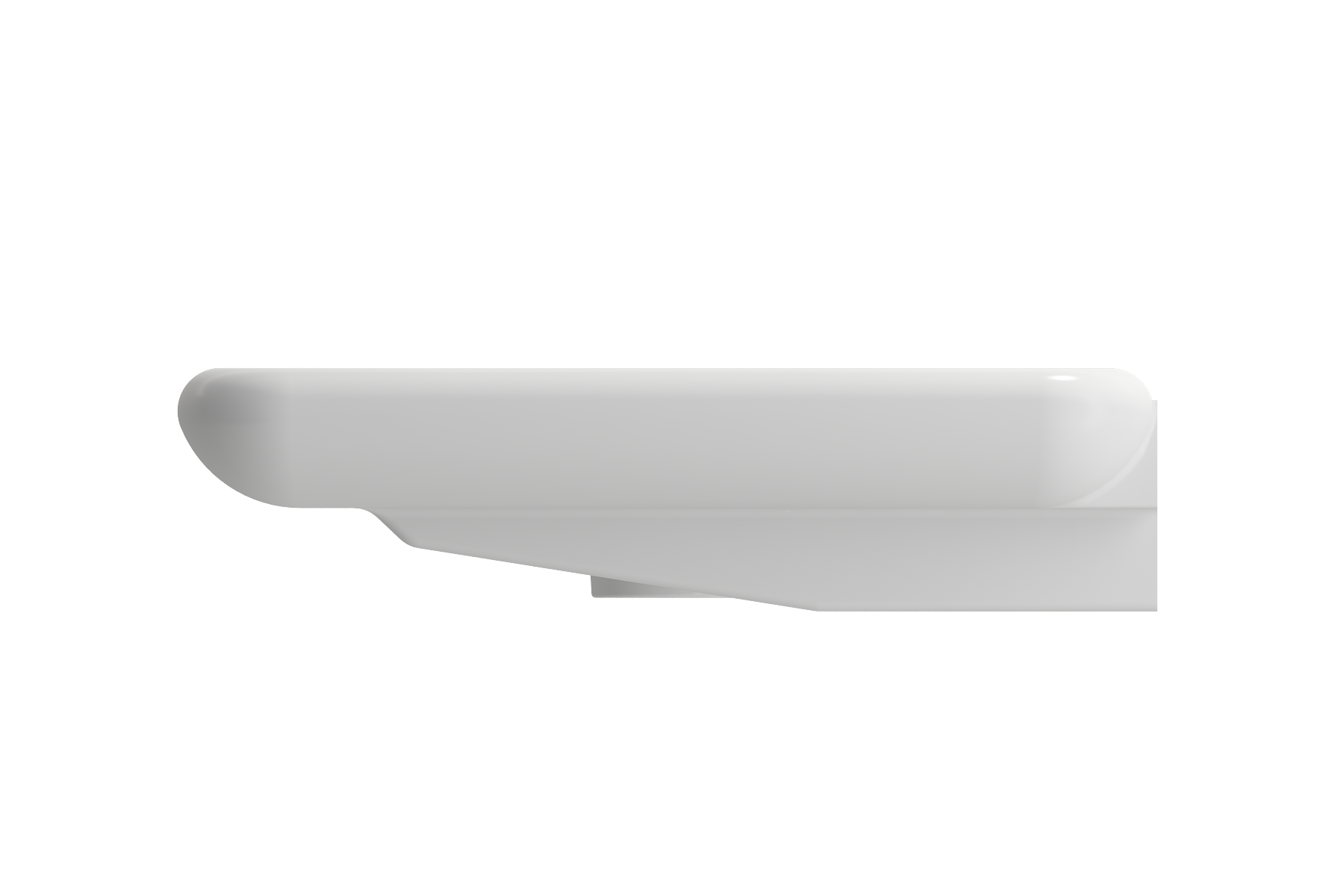 BOCCHI Fenice 36" Rectangle Wallmount Fireclay Bathroom Sink, Matte White, Single Faucet Hole, 1490-002-0126