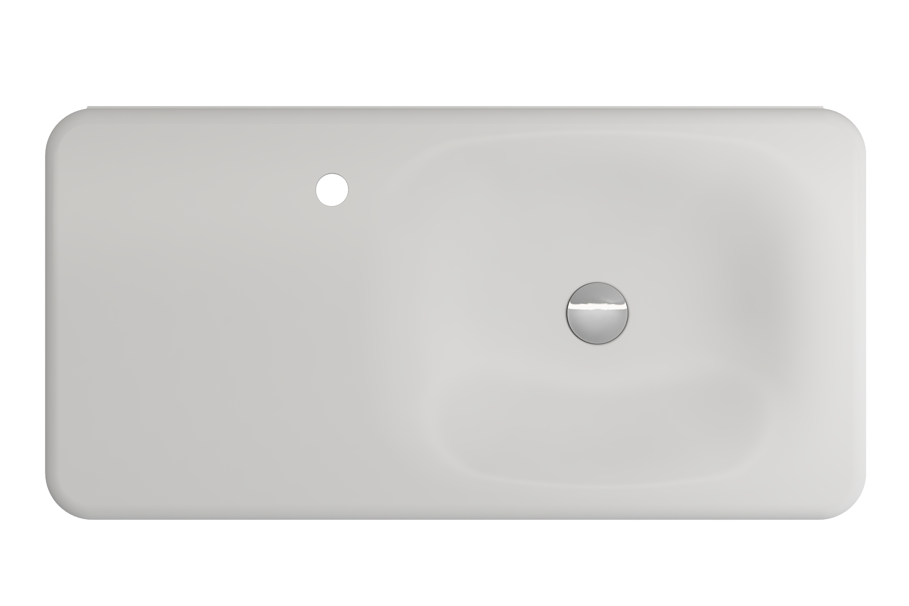 BOCCHI Fenice 36" Rectangle Wallmount Fireclay Bathroom Sink, Matte White, Single Faucet Hole, 1490-002-0126