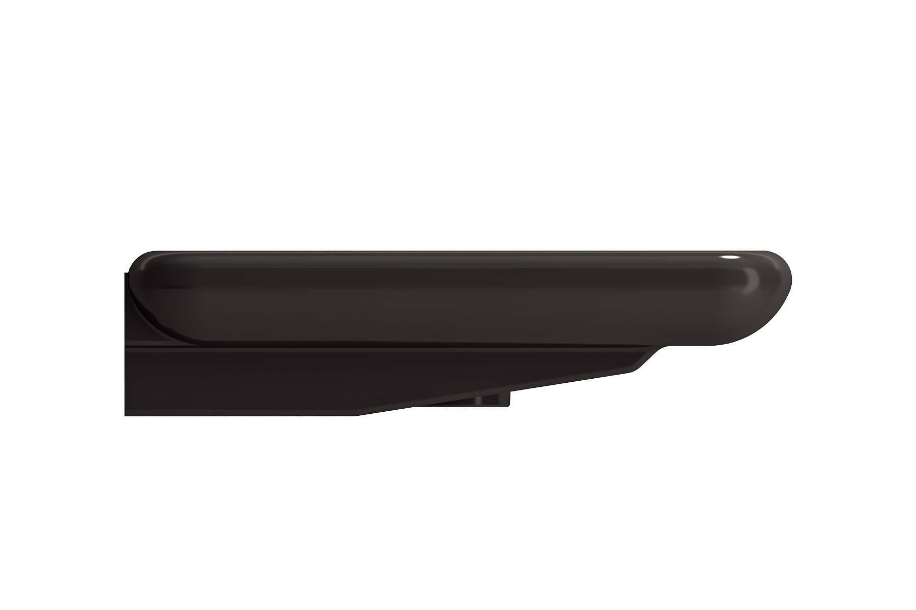 BOCCHI Fenice 36" Rectangle Wallmount Fireclay Bathroom Sink, Matte Black, Single Faucet Hole, 1490-004-0126
