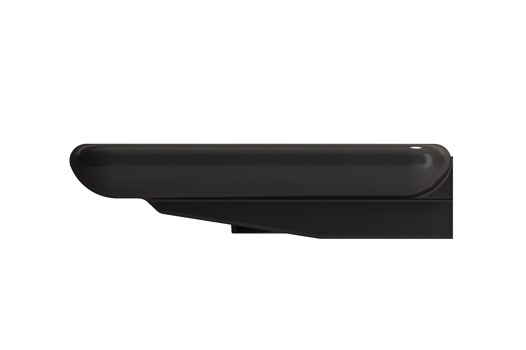 BOCCHI Fenice 36" Rectangle Wallmount Fireclay Bathroom Sink, Matte Black, Single Faucet Hole, 1490-004-0126
