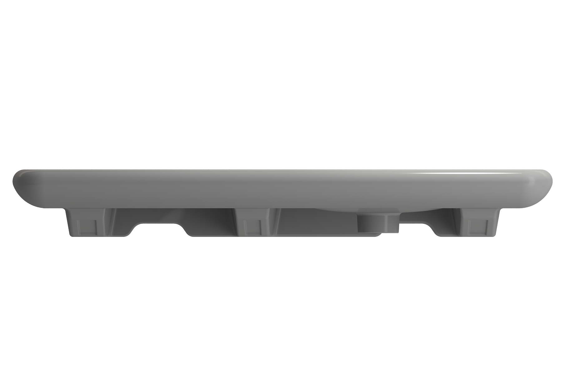 BOCCHI Fenice 36" Rectangle Wallmount Fireclay Bathroom Sink, Matte Gray, Single Faucet Hole, 1490-006-0126