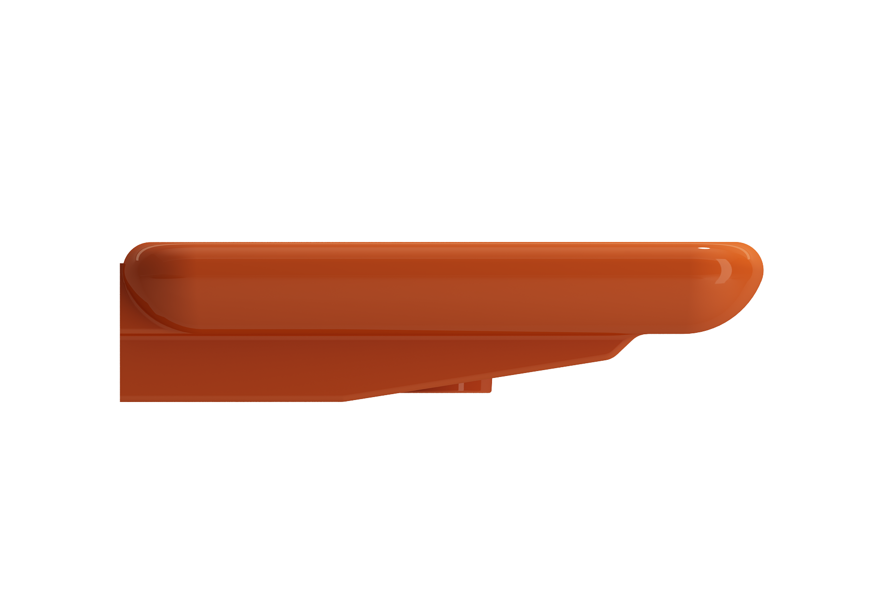 BOCCHI Fenice 36" Rectangle Wallmount Fireclay Bathroom Sink, Orange, Single Faucet Hole, 1490-012-0126