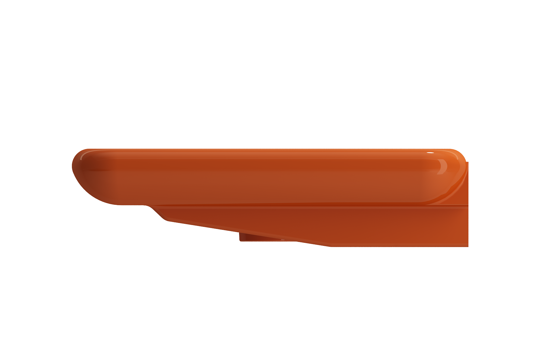 BOCCHI Fenice 36" Rectangle Wallmount Fireclay Bathroom Sink, Orange, Single Faucet Hole, 1490-012-0126
