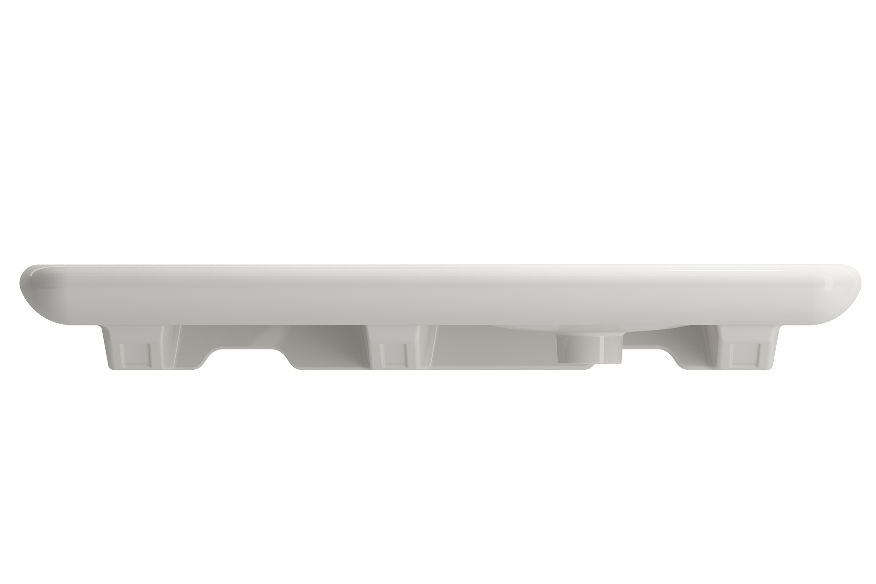 BOCCHI Fenice 36" Rectangle Wallmount Fireclay Bathroom Sink, Biscuit, Single Faucet Hole, 1490-014-0126