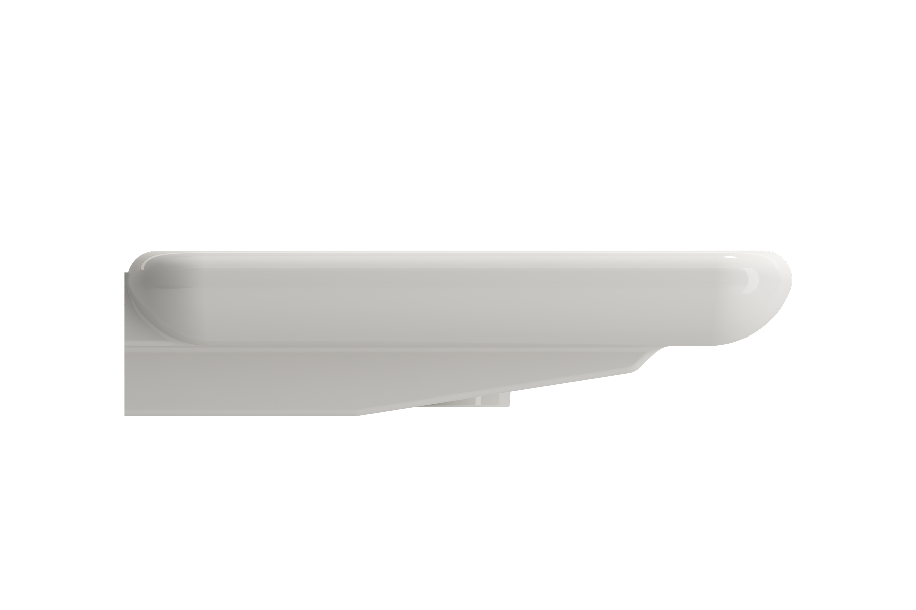 BOCCHI Fenice 36" Rectangle Wallmount Fireclay Bathroom Sink, Biscuit, Single Faucet Hole, 1490-014-0126