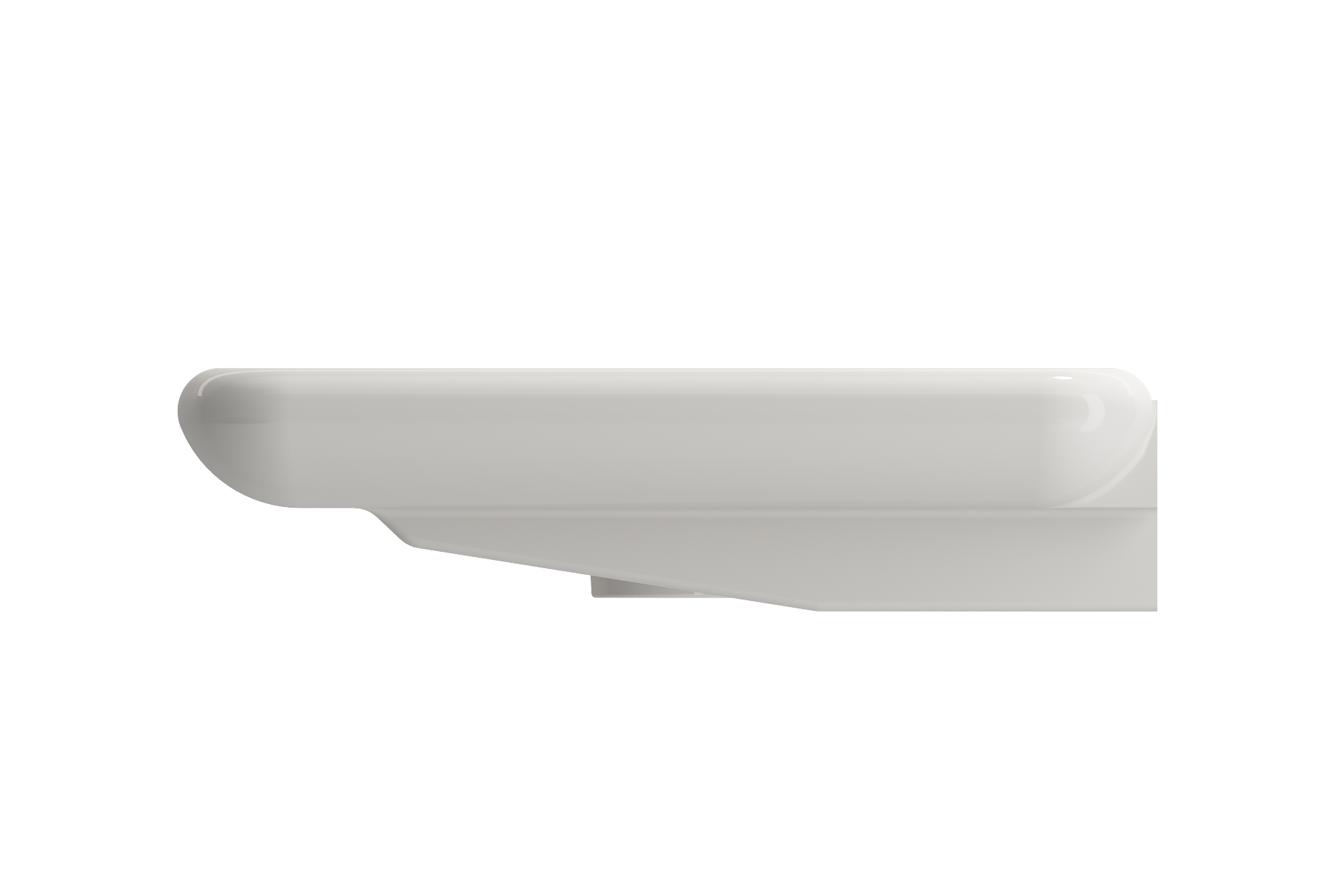 BOCCHI Fenice 36" Rectangle Wallmount Fireclay Bathroom Sink, Biscuit, Single Faucet Hole, 1490-014-0126