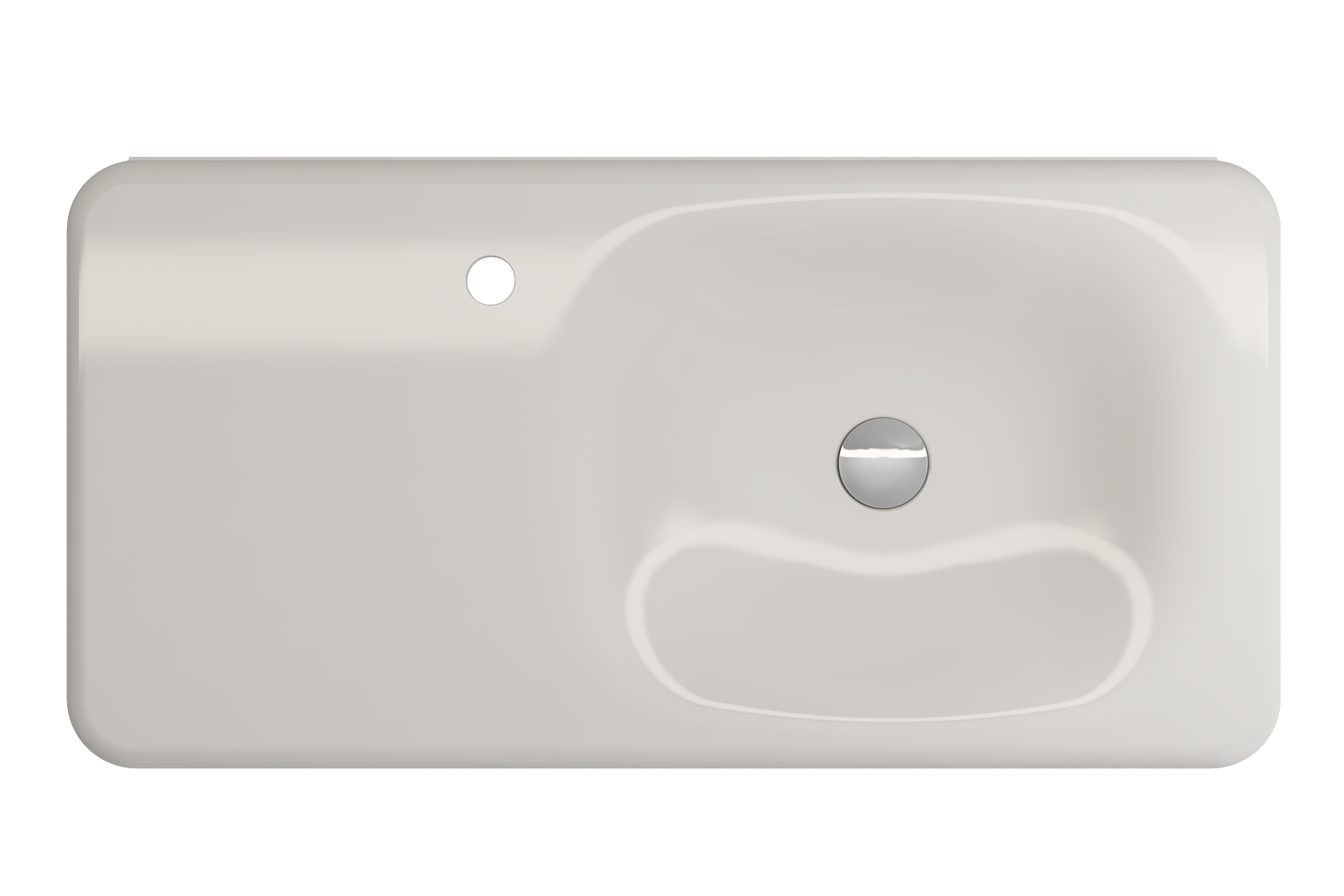 BOCCHI Fenice 36" Rectangle Wallmount Fireclay Bathroom Sink, Biscuit, Single Faucet Hole, 1490-014-0126