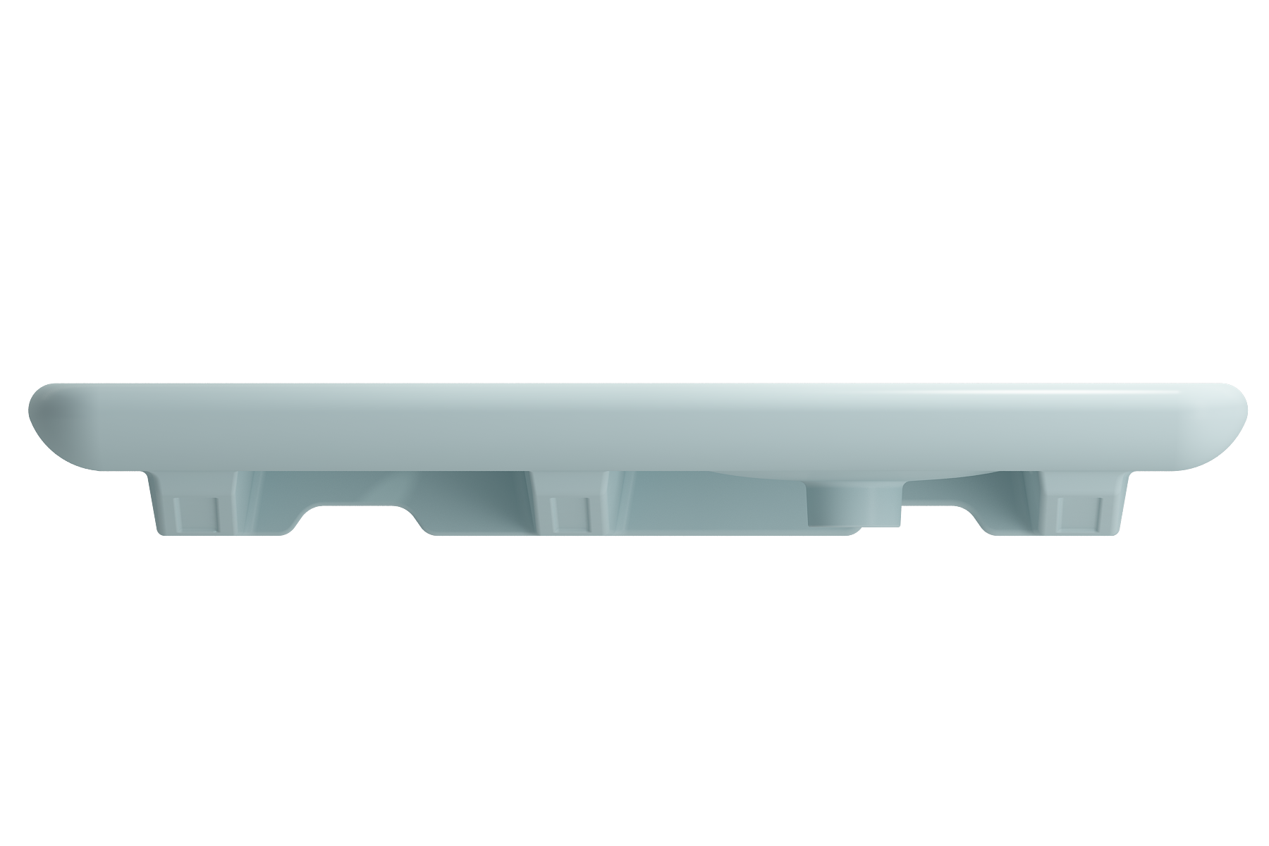 BOCCHI Fenice 36" Rectangle Wallmount Fireclay Bathroom Sink, Matte Ice Blue, Single Faucet Hole, 1490-029-0126