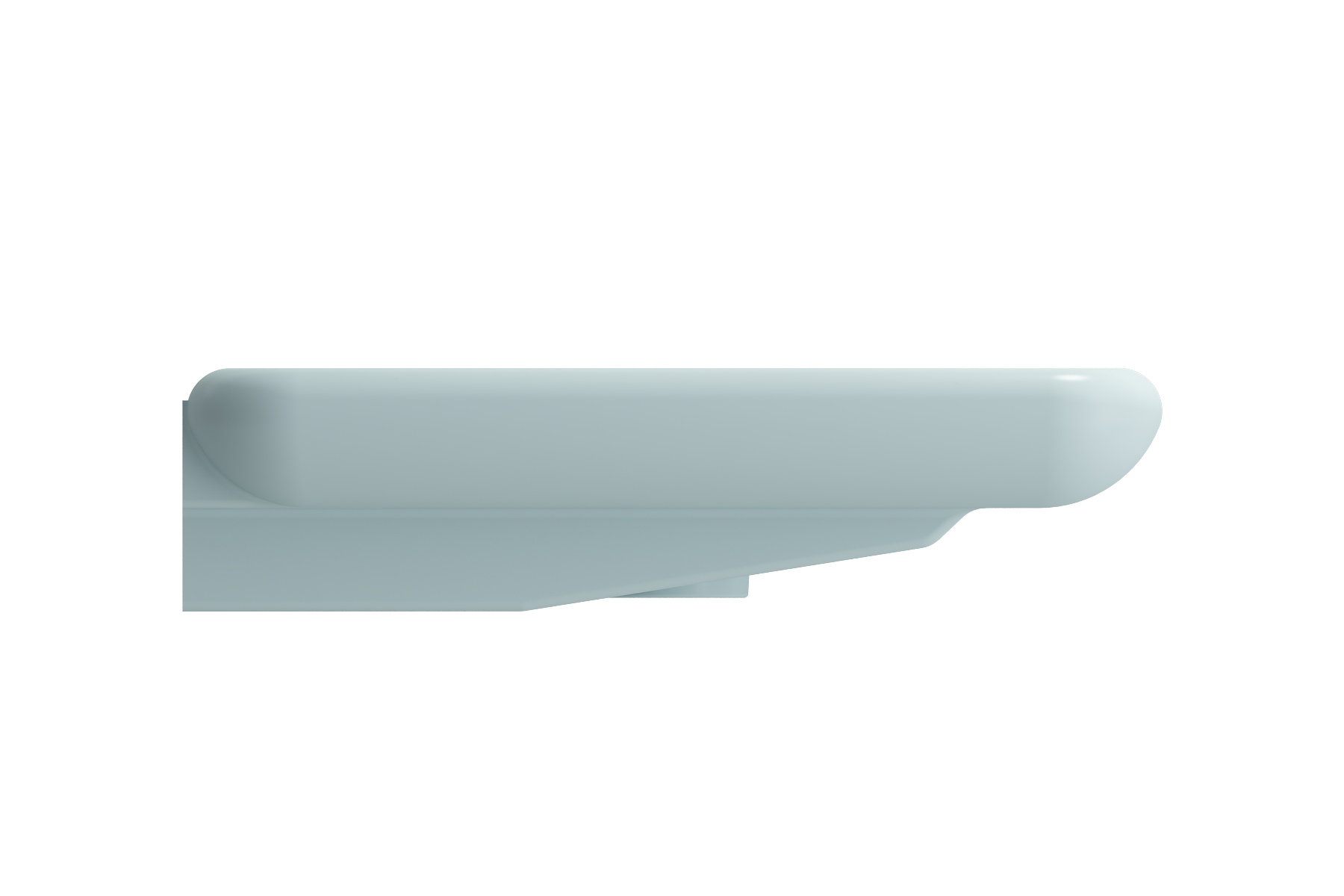 BOCCHI Fenice 36" Rectangle Wallmount Fireclay Bathroom Sink, Matte Ice Blue, Single Faucet Hole, 1490-029-0126