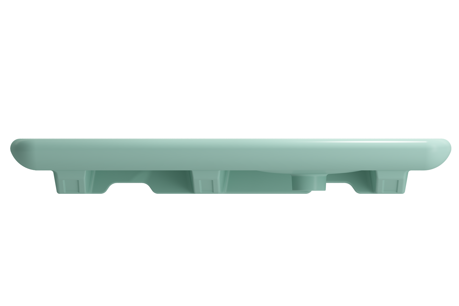 BOCCHI Fenice 36" Rectangle Wallmount Fireclay Bathroom Sink, Matte Mint Green, Single Faucet Hole, 1490-033-0126