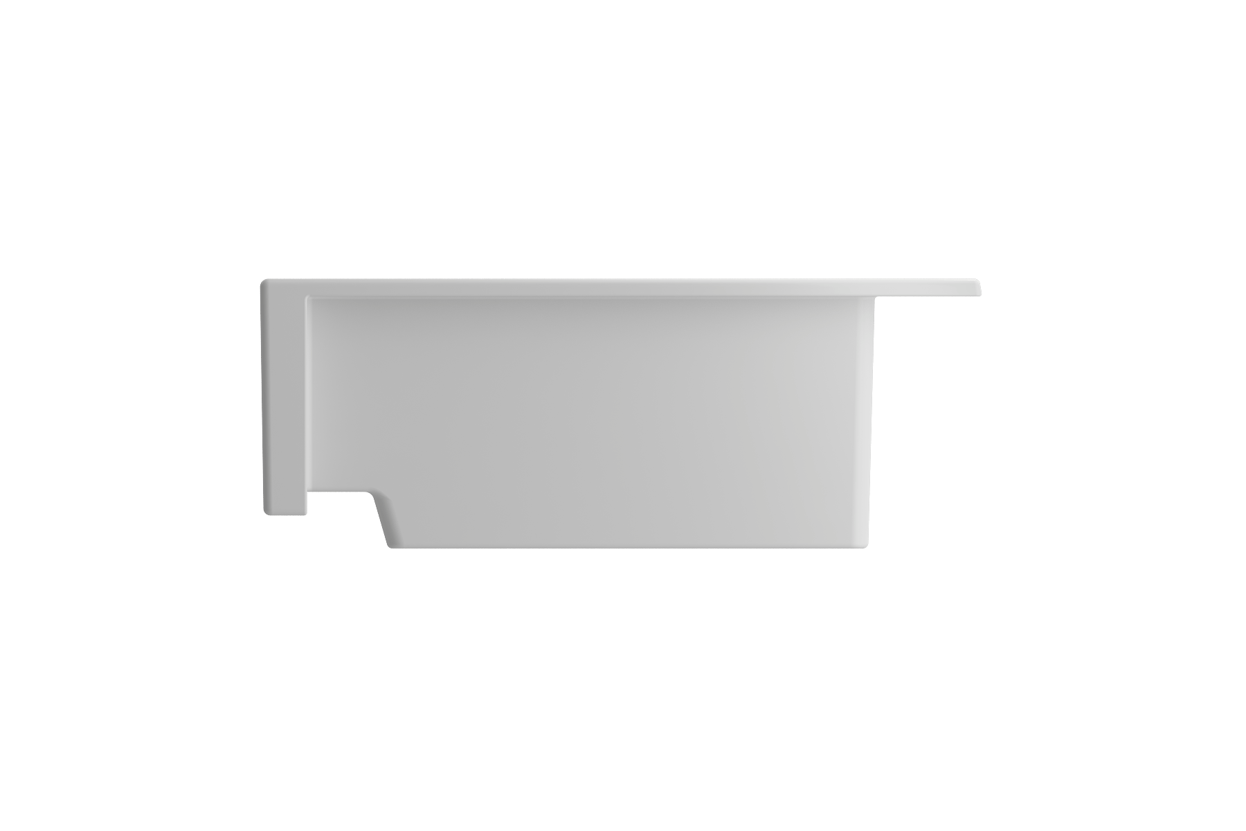 BOCCHI Nuova 34" Fireclay Retrofit Drop-In Farmhouse Sink with Accessories, Matte White, 1500-002-0127