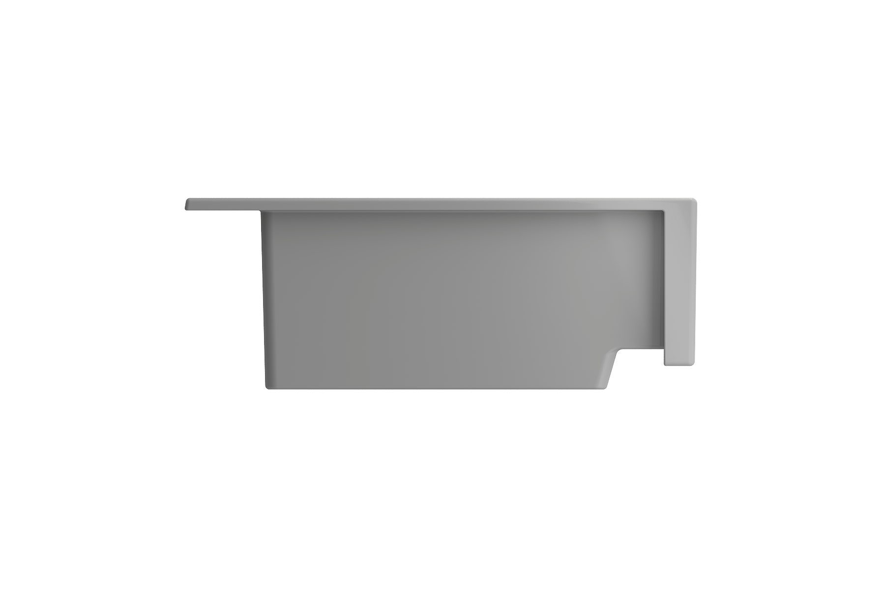 BOCCHI Nuova 34" Fireclay Retrofit Drop-In Farmhouse Sink with Accessories, Matte Gray, 1500-006-0127
