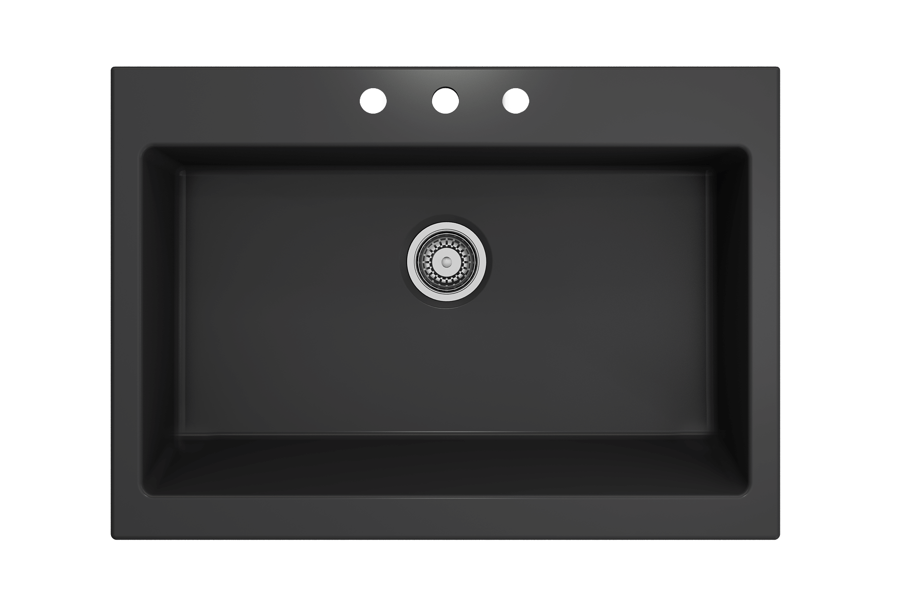 BOCCHI Nuova 34" Fireclay Retrofit Drop-In Farmhouse Sink with Accessories, Matte Dark Gray, 1500-020-0127