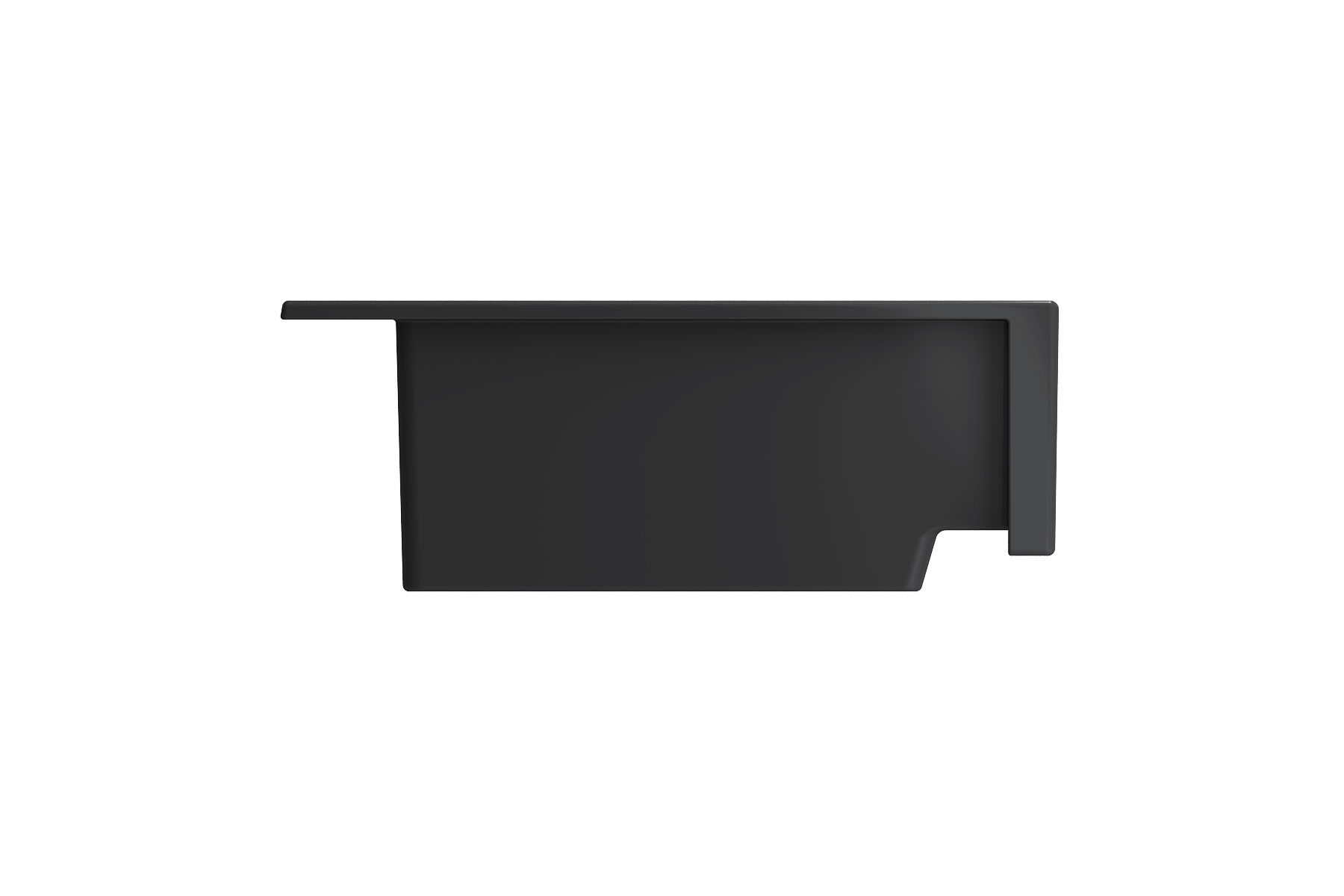 BOCCHI Nuova 34" Fireclay Retrofit Drop-In Farmhouse Sink with Accessories, Matte Dark Gray, 1500-020-0127