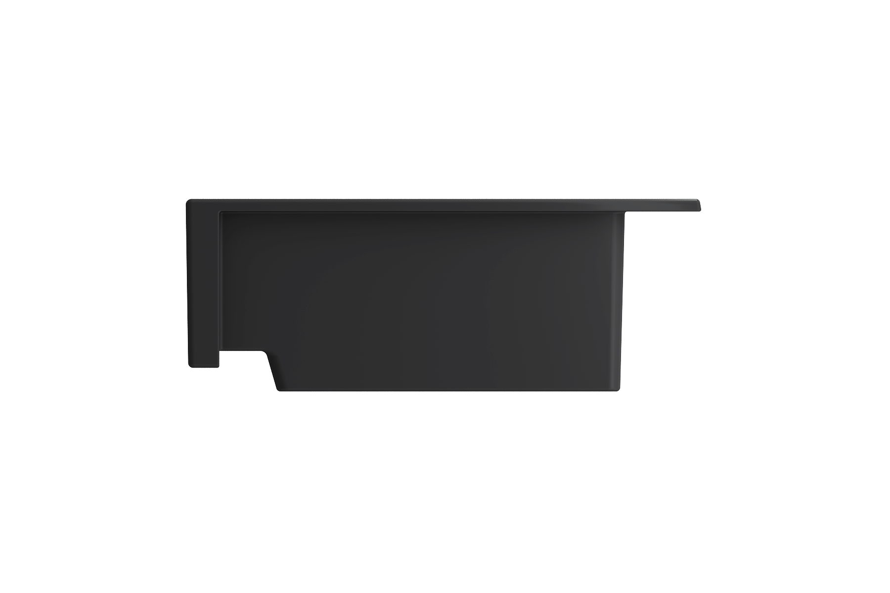 BOCCHI Nuova 34" Fireclay Retrofit Drop-In Farmhouse Sink with Accessories, Matte Dark Gray, 1500-020-0127