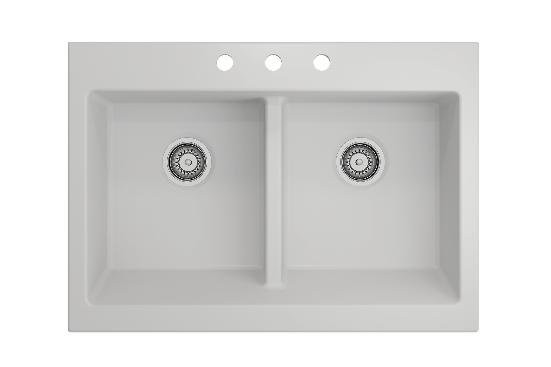 BOCCHI Nuova 34" Fireclay Retrofit Drop-In Farmhouse Sink with Accessories, 50/50 Double Bowl, Matte White, 1501-002-0127