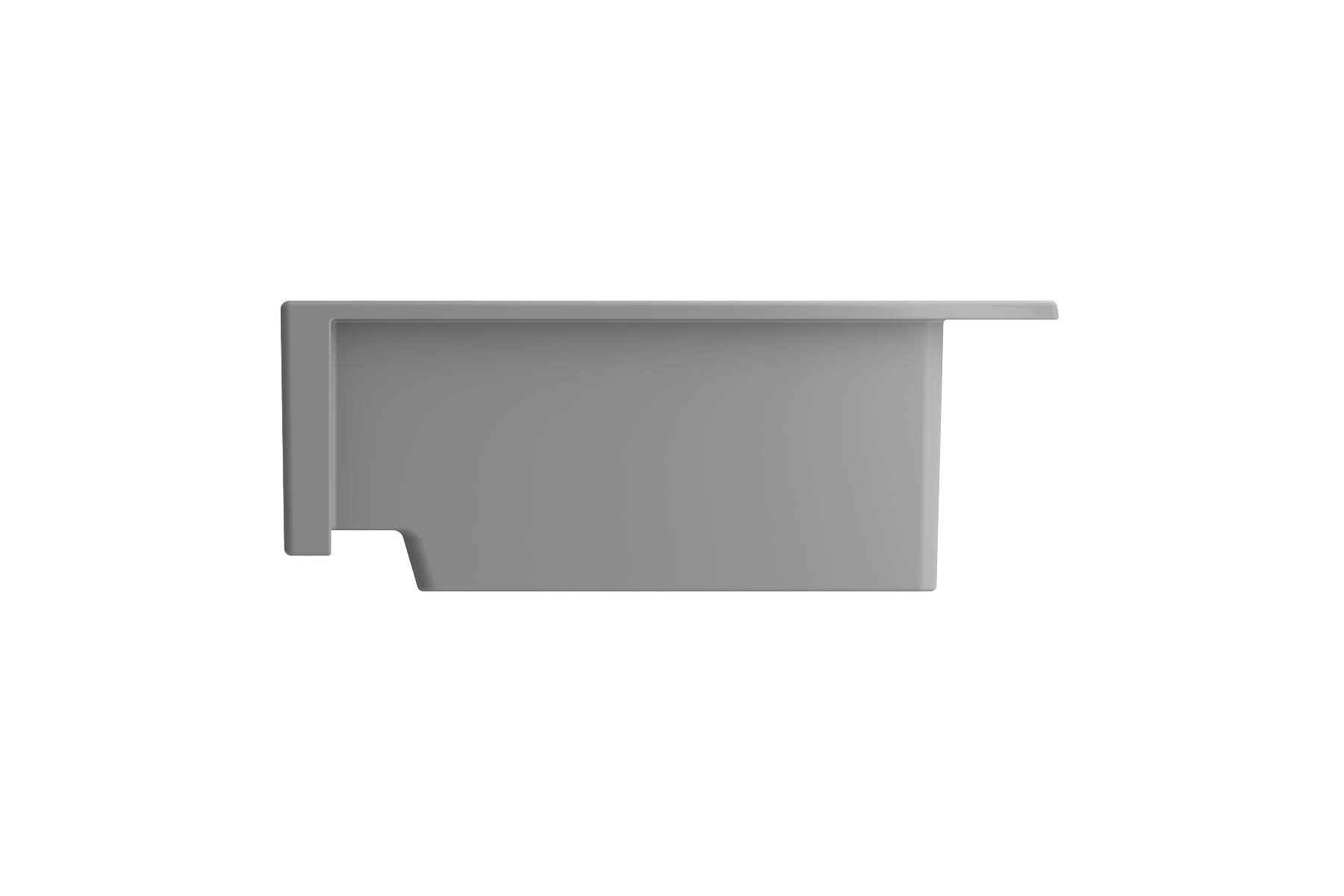 BOCCHI Nuova 34" Fireclay Retrofit Drop-In Farmhouse Sink with Accessories, 50/50 Double Bowl, Matte Gray, 1501-006-0127