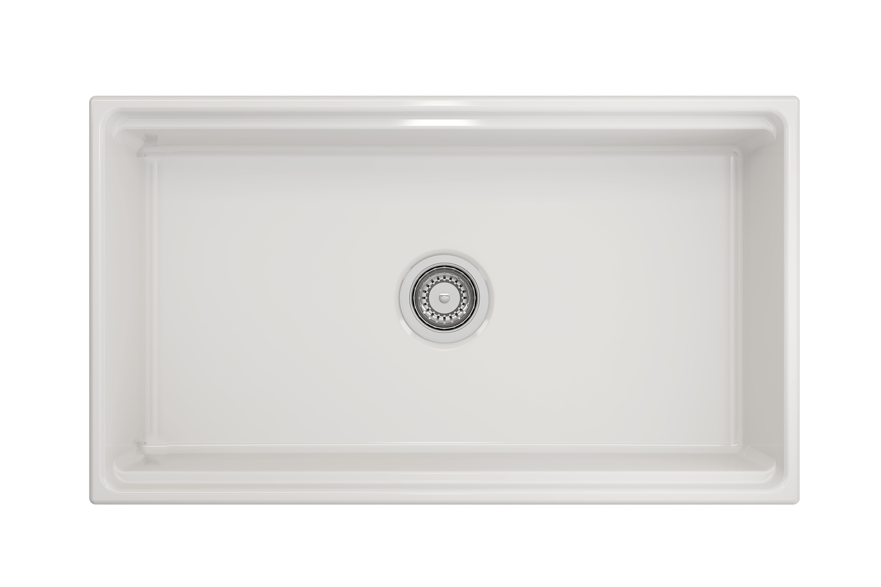 BOCCHI Contempo 33" Fireclay Workstation Farmhouse Sink with Accessories, White, 1504-001-0120