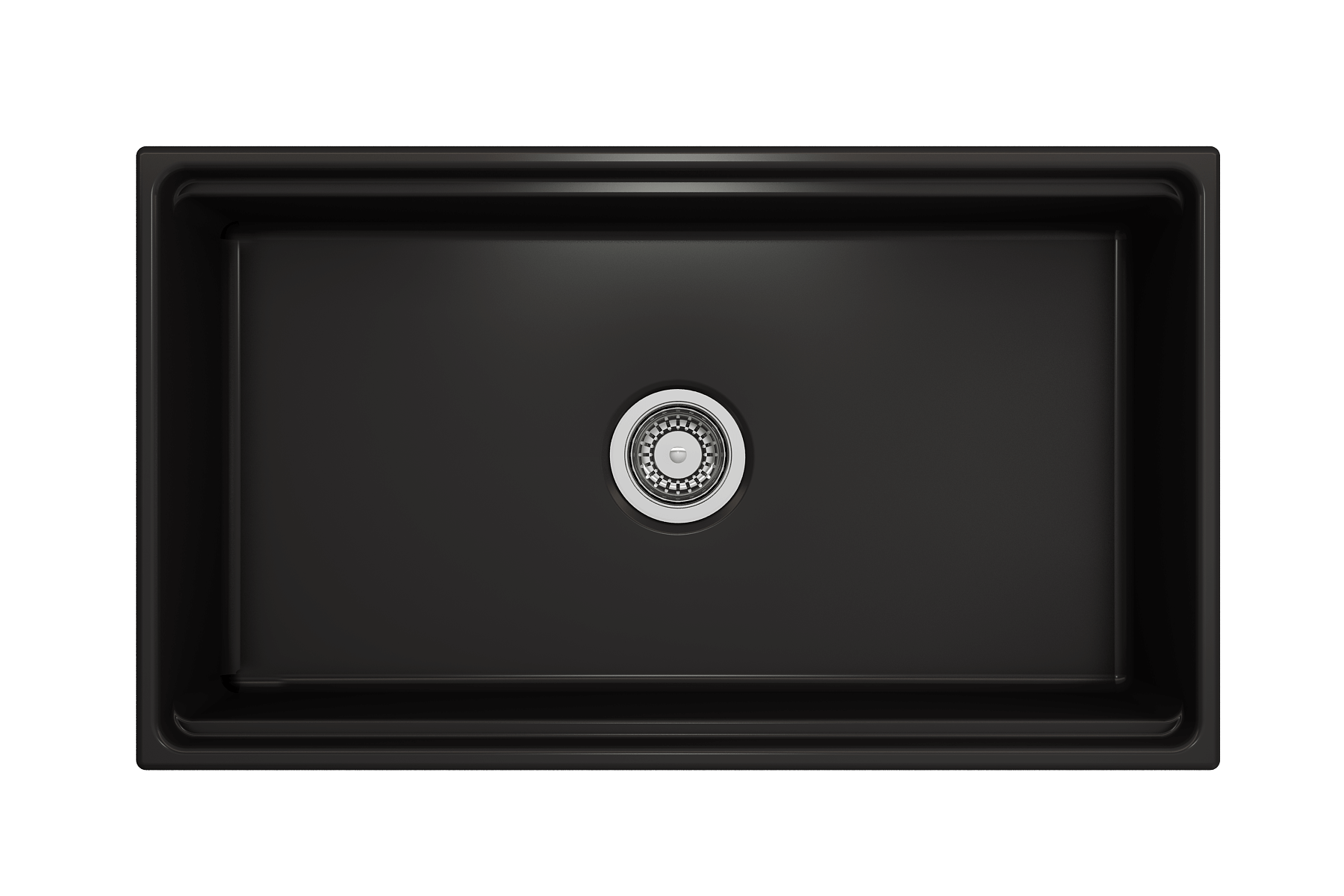 BOCCHI Contempo 33" Fireclay Workstation Farmhouse Sink with Accessories, Matte Black, 1504-004-0120