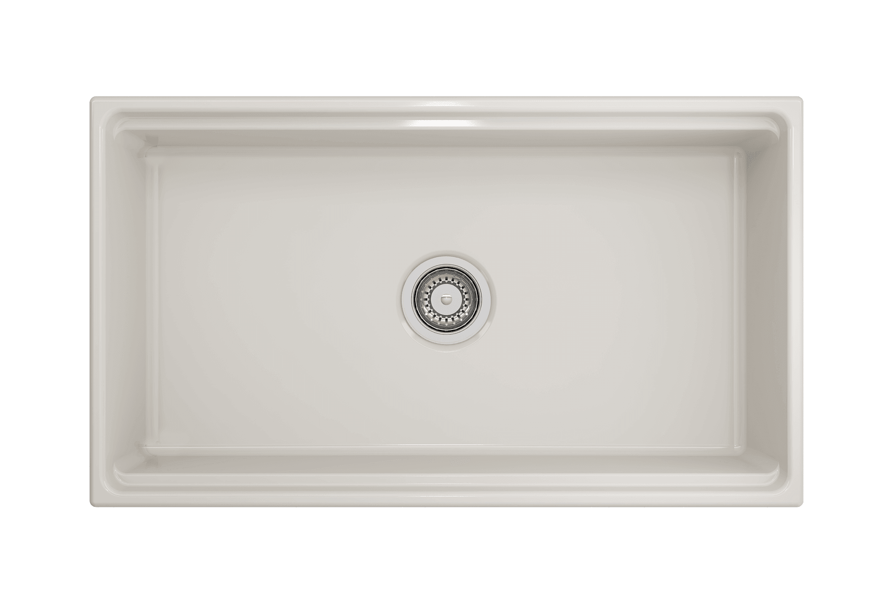 BOCCHI Contempo 33" Fireclay Workstation Farmhouse Sink with Accessories, Biscuit, 1504-014-0120