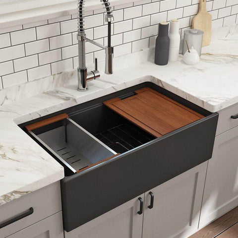 39 Apron Front Farmhouse Sink - Workstation Sink - Double Bowl - Larg –  Create Good Sinks