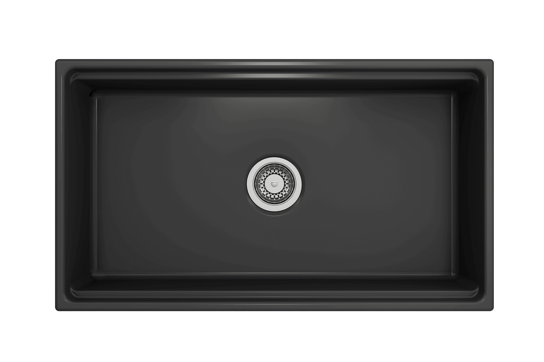 BOCCHI Contempo 33" Fireclay Workstation Farmhouse Sink with Accessories, Matte Dark Gray, 1504-020-0120
