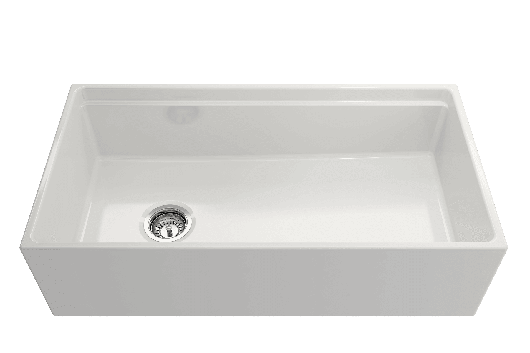 BOCCHI Contempo 36" Fireclay Workstation Farmhouse Sink with Accessories, White, 1505-001-0120