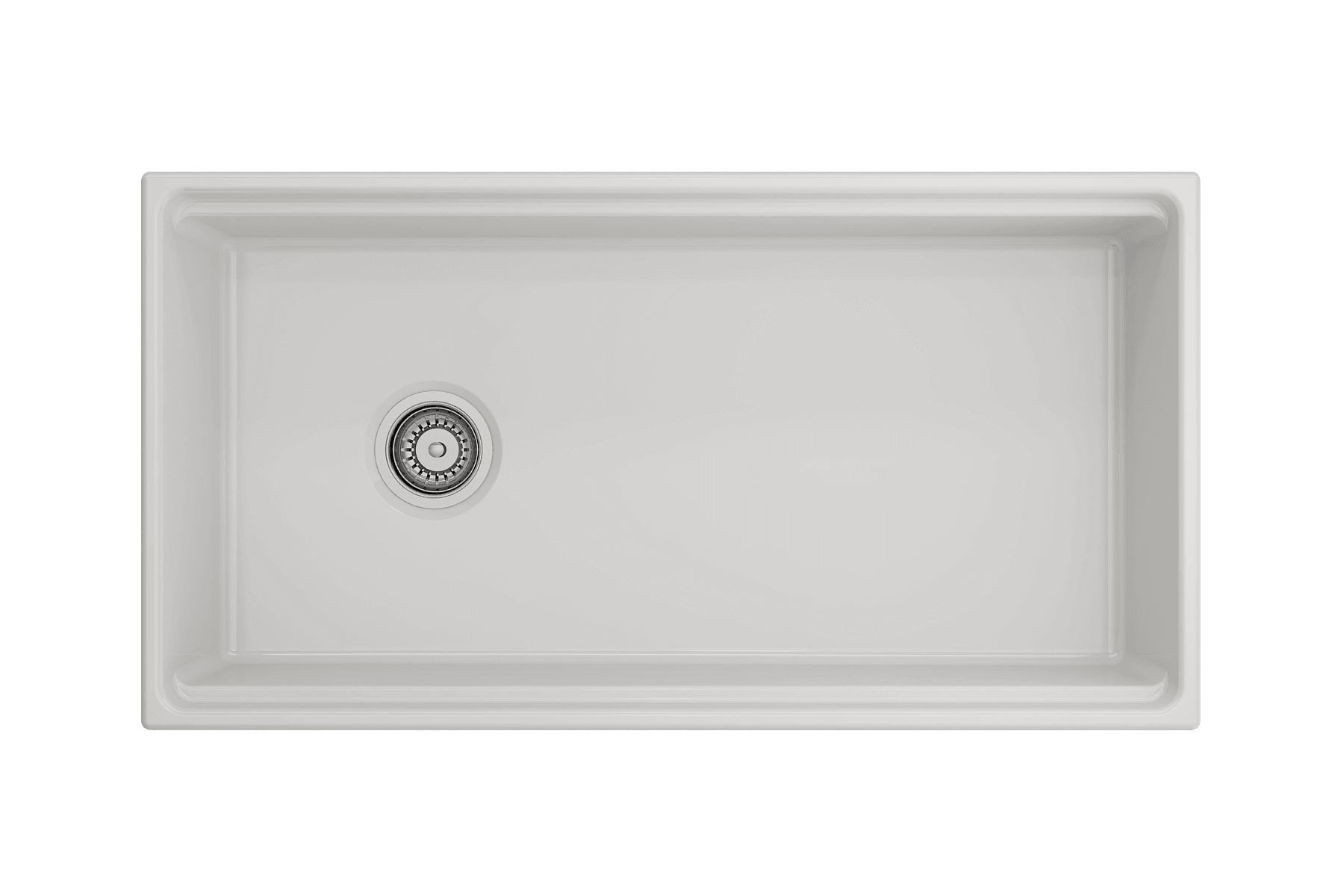 BOCCHI Contempo 36" Fireclay Workstation Farmhouse Sink with Accessories, White, 1505-001-0120