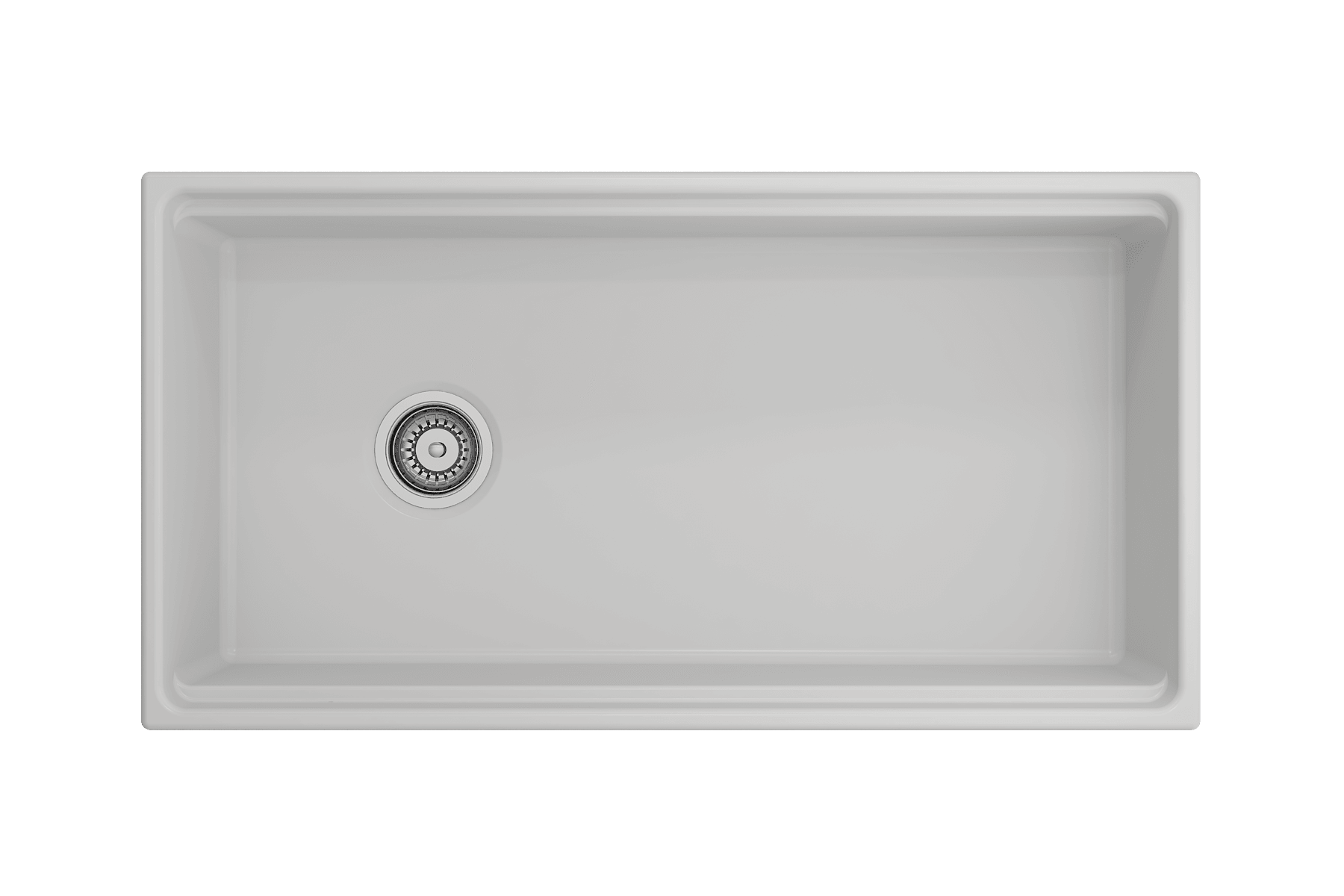 BOCCHI Contempo 36" Fireclay Workstation Farmhouse Sink with Accessories, Matte White, 1505-002-0120