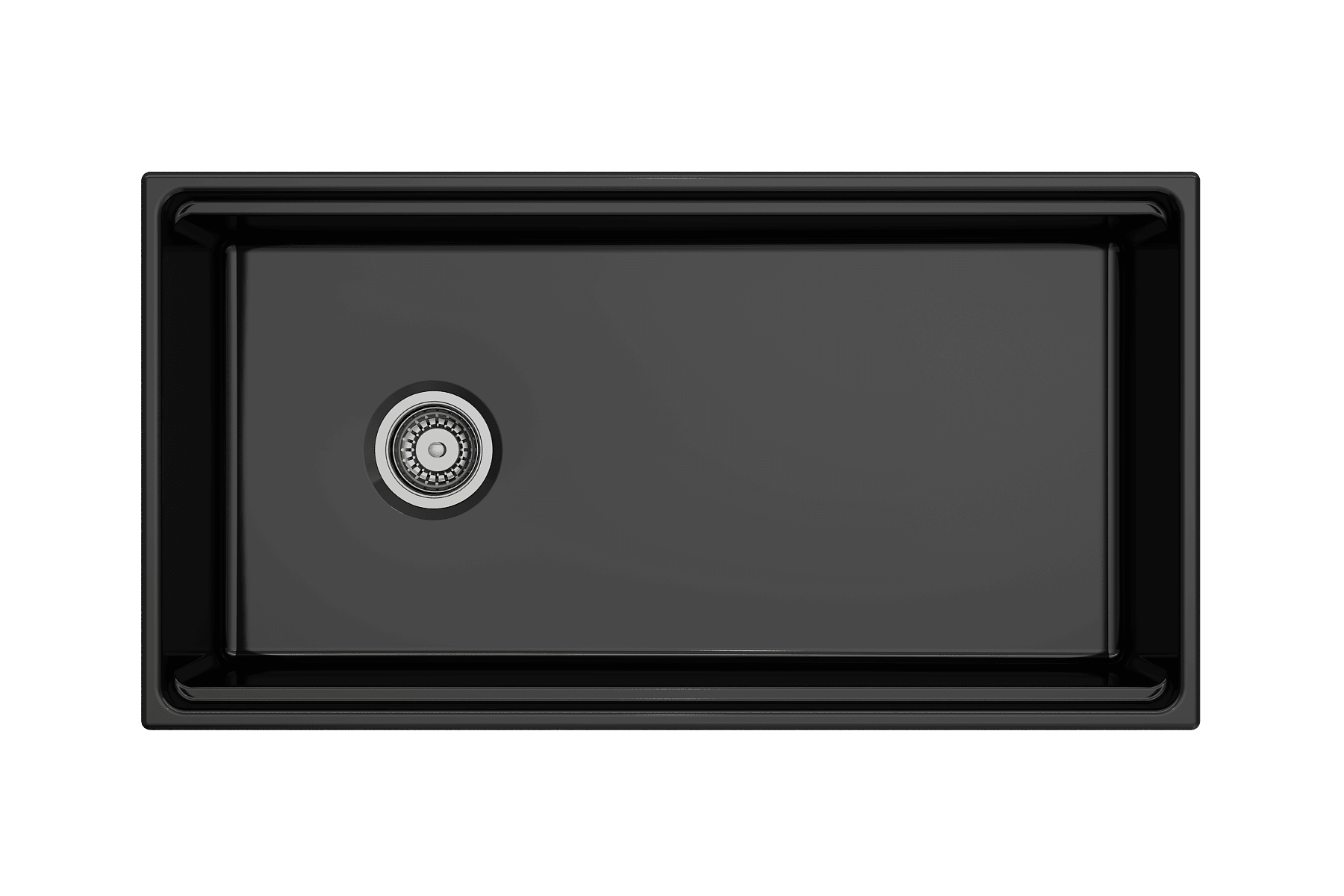 BOCCHI Contempo 36" Fireclay Workstation Farmhouse Sink with Accessories, Black, 1505-005-0120