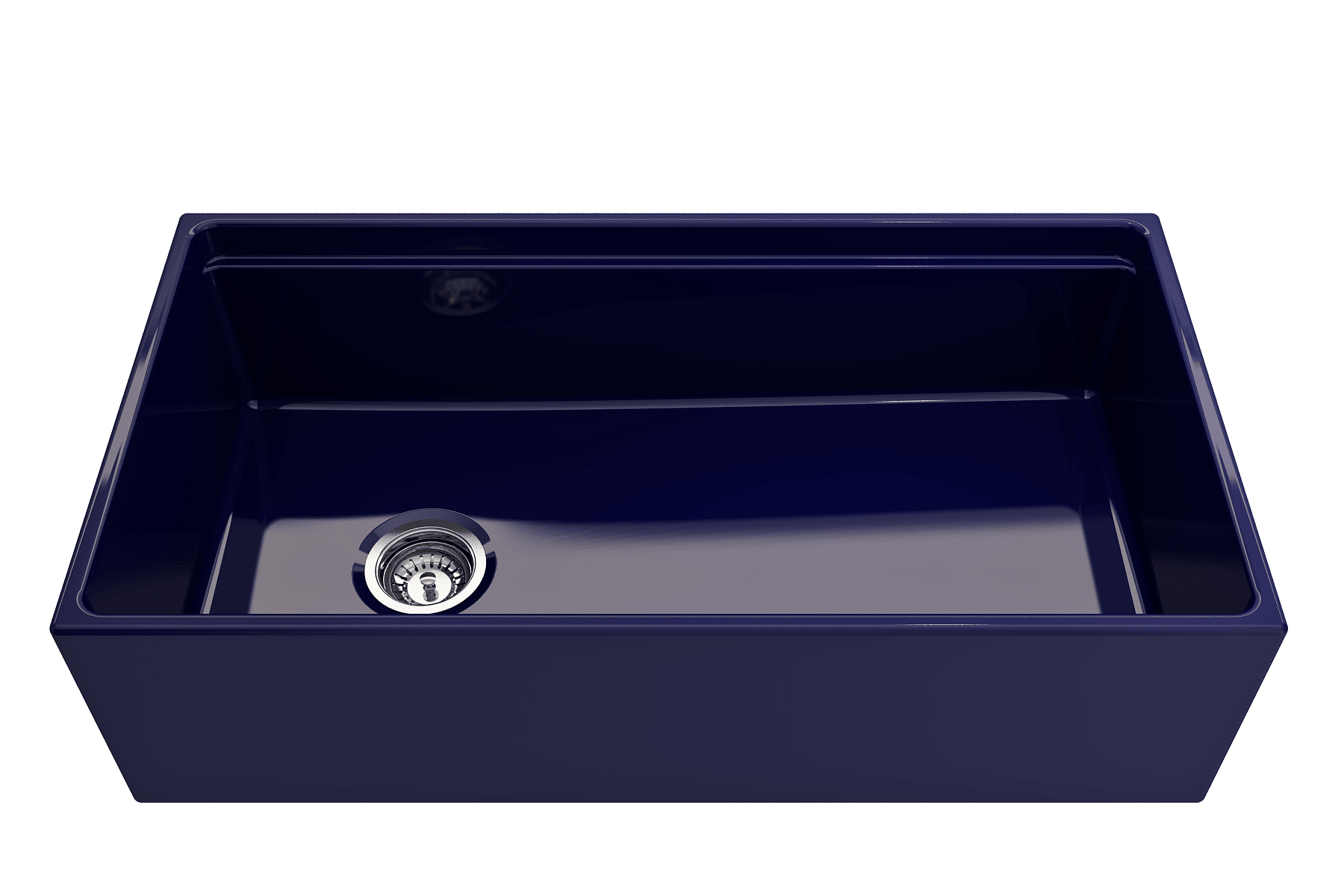 BOCCHI Contempo 36" Fireclay Workstation Farmhouse Sink with Accessories, Sapphire Blue, 1505-010-0120